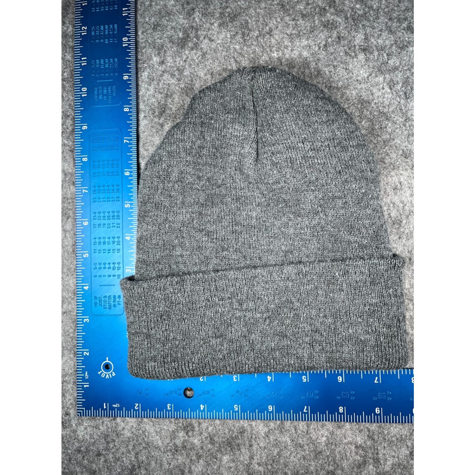 Port & Company Port & Company Beanie Toque One Size Gray Knit 100% Acrylic Embroidered Logo Adult Unisex Hats Size ONE SIZE - 4 Thumbnail