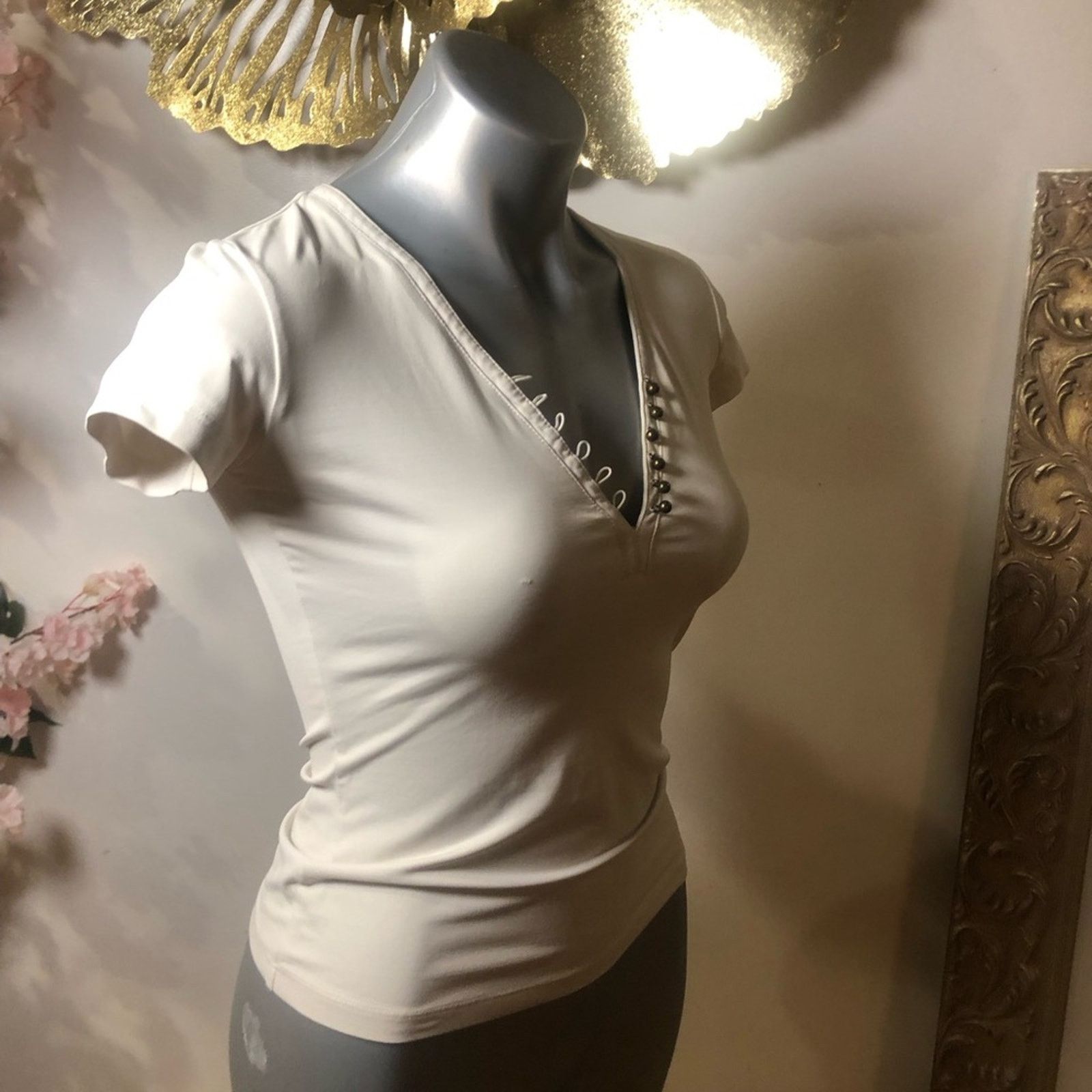 Other French Top with deep V buttoned top Size S / US 4 / IT 40 - 1 Thumbnail