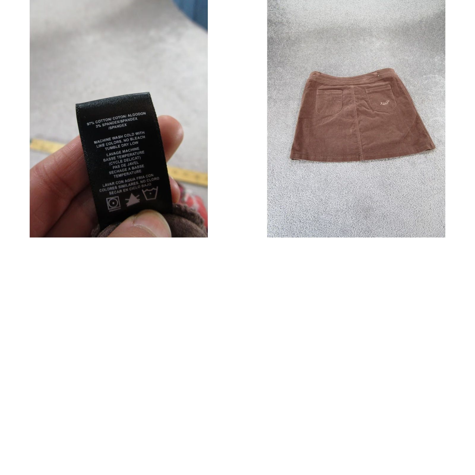 Vintage Womens Corduroy Kuhl Skirt A Line Mini Brown Size 30" / US 8 / IT 44 - 8 Thumbnail