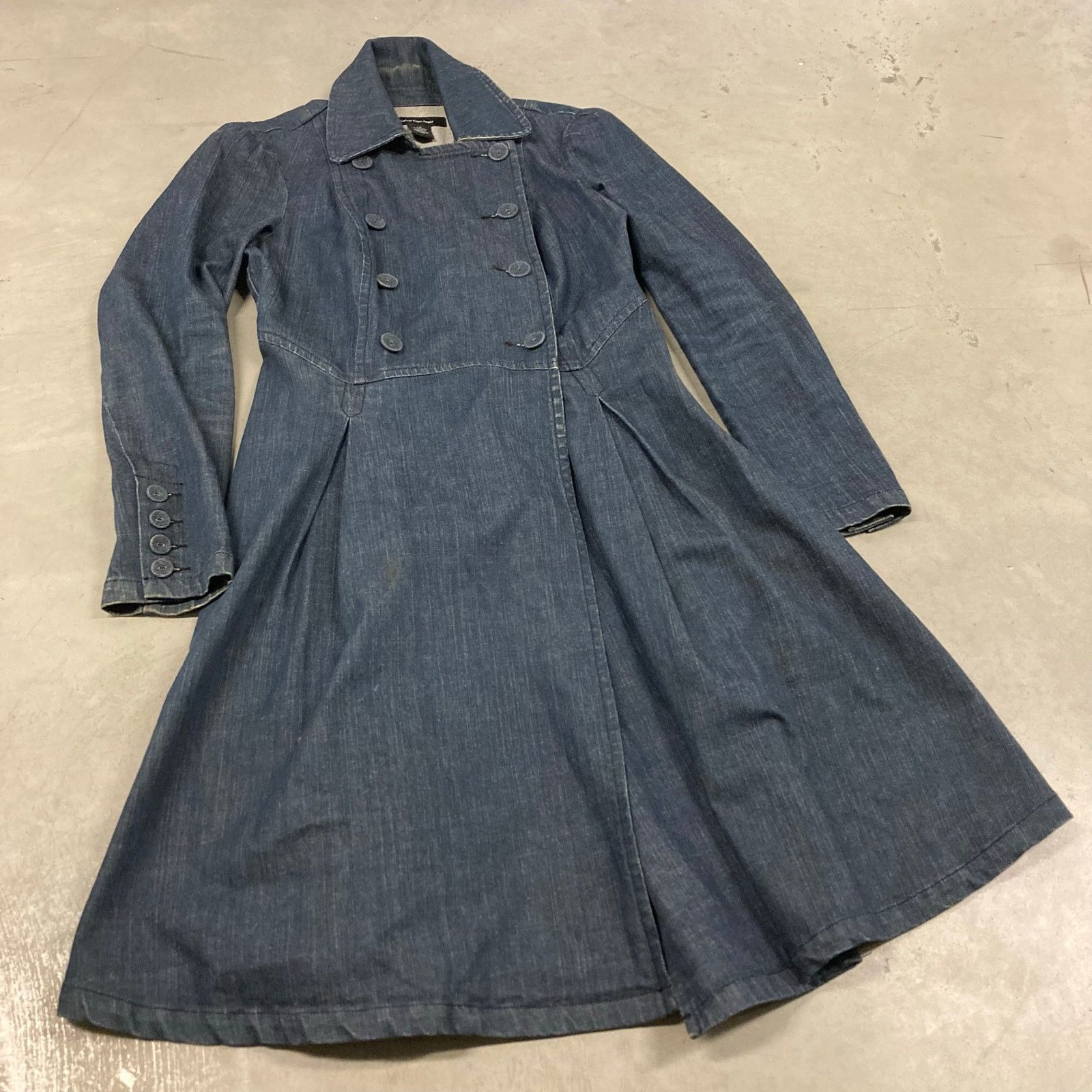Calvin Klein Y2k denim Calvin Klein double breasted coat Size L / US 10 / IT 46 - 1 Thumbnail