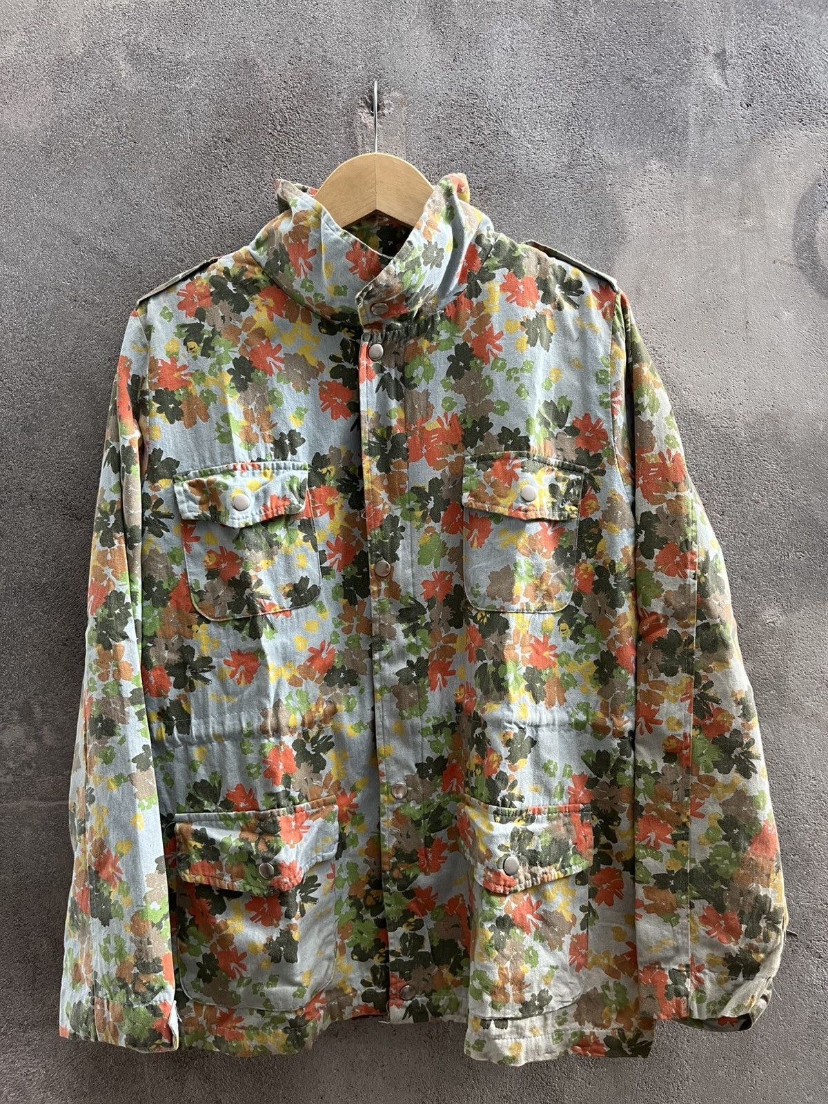 Vintage × Y's for Men × Yohji Yamamoto Japanese Floral Military Jacket – Inspired by Yohji Yamamoto Size US XL / EU 56 / 4 - 2 Thumbnail