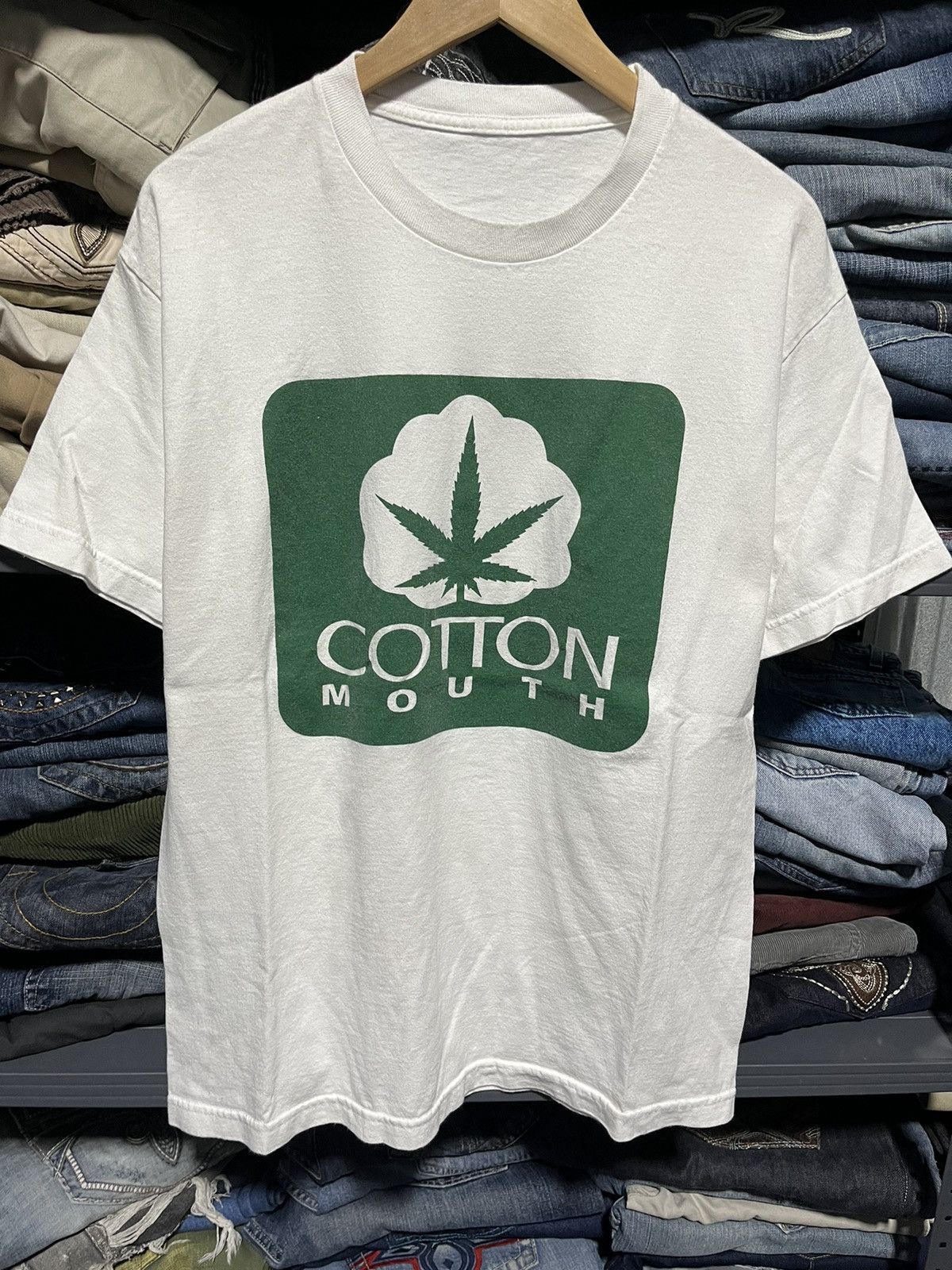 Vintage Crazy Vintage 90s Cotton Mouth Weed Humor Drug Parody Tee Size US L / EU 52-54 / 3 - 2 Thumbnail