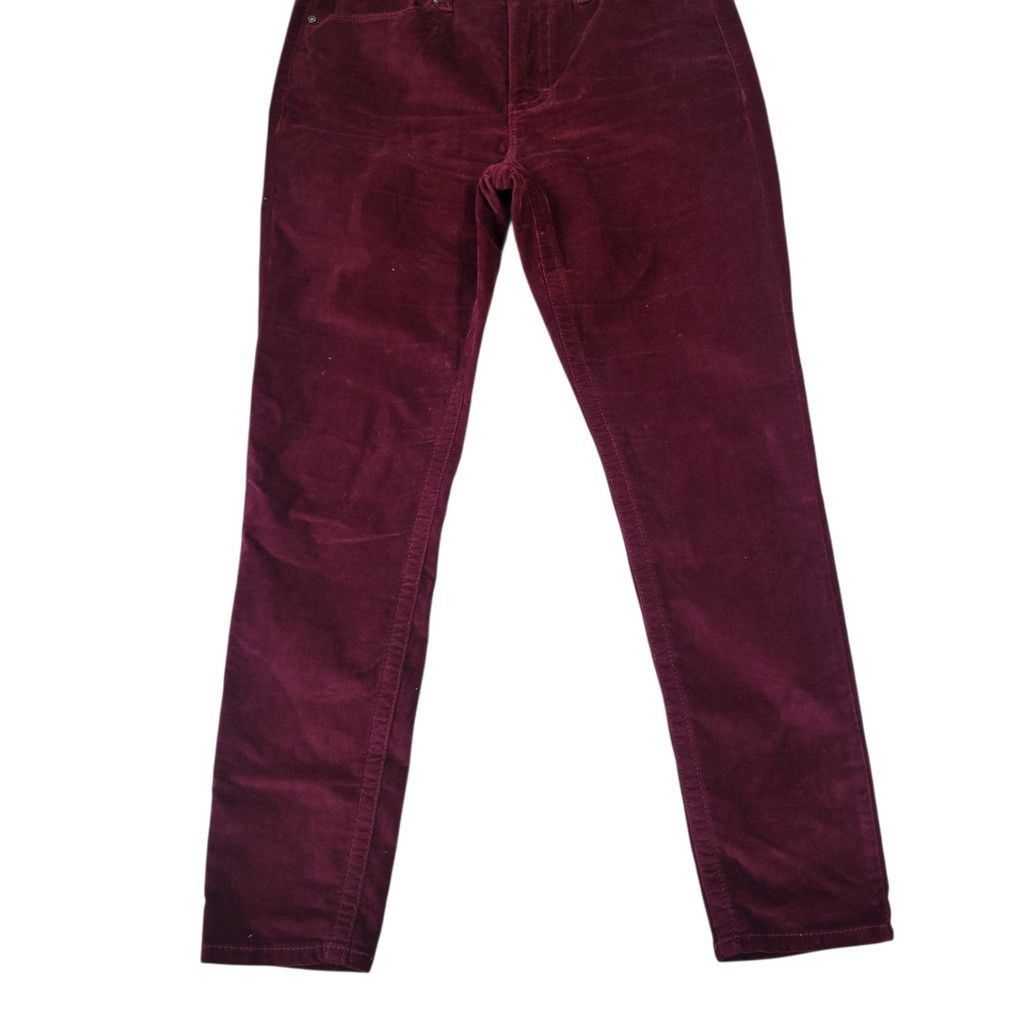 Seven 7 Seven 7 Tummyless High Rise Skinny Red Velvet Pants 10 Women Size 32" / US 10 / IT 46 - 4 Thumbnail