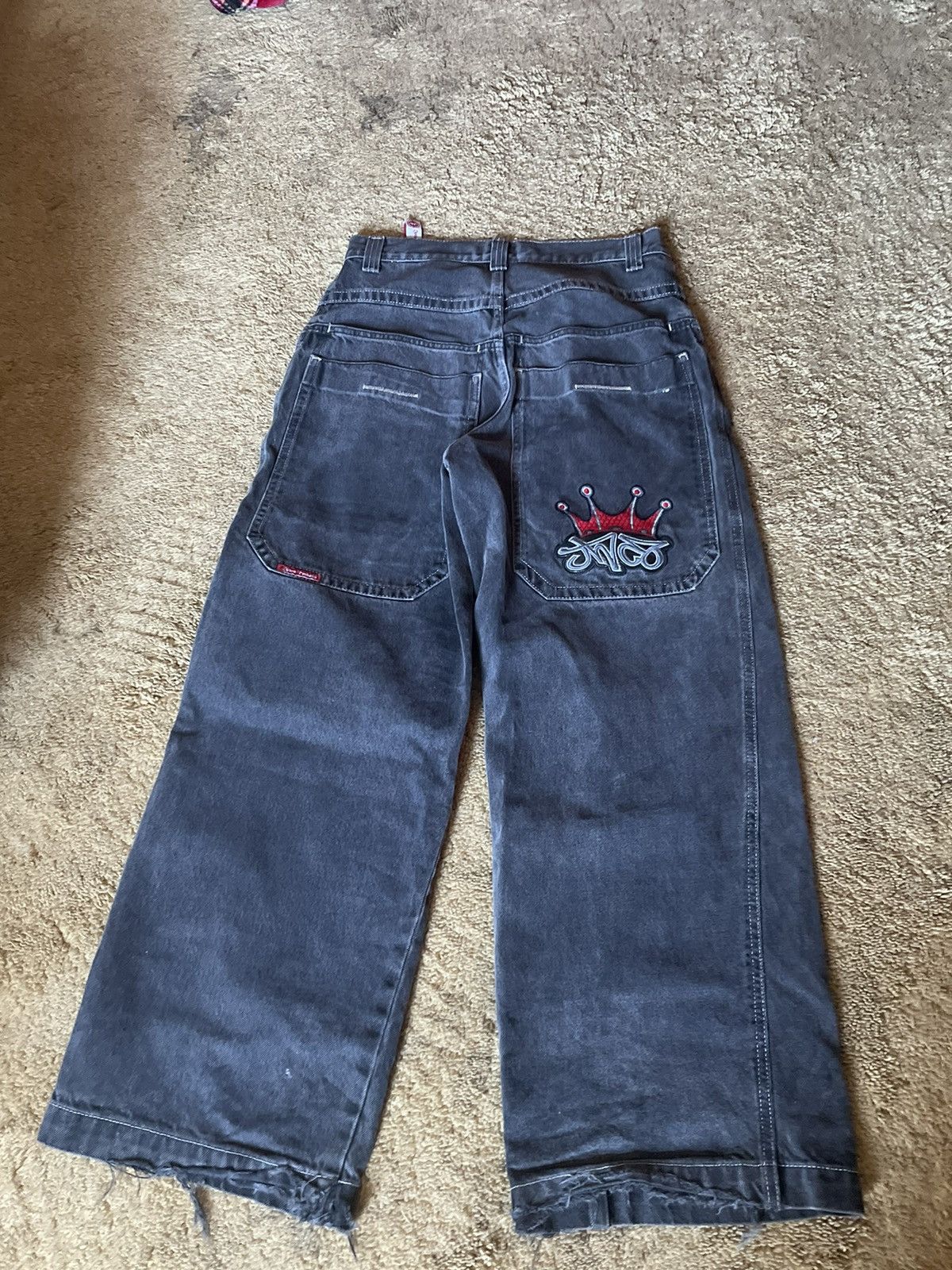 image of Crazy Jnco Tribal Jeans in Black, Men's (Size 30)