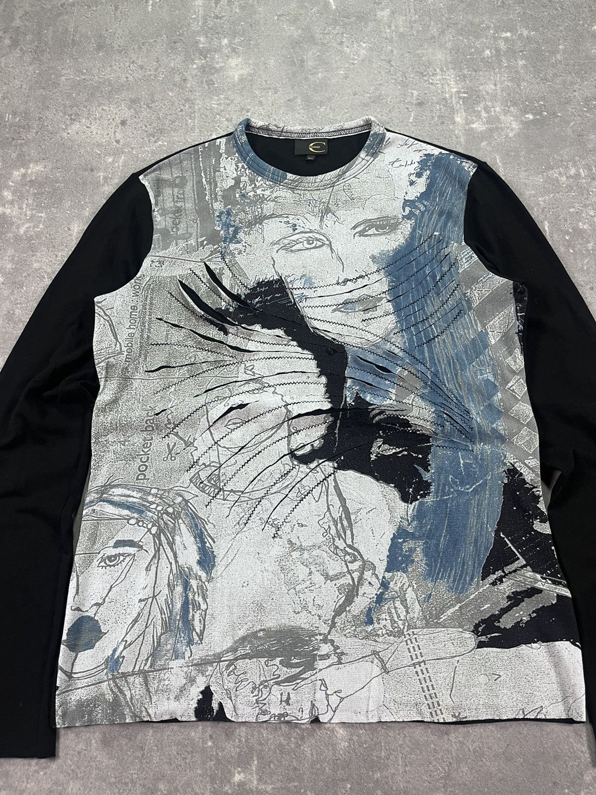Just Cavalli 00s Cavalli Abstract Faces Painting Longsleeve 50 Size US M / EU 48-50 / 2 - 4 Thumbnail