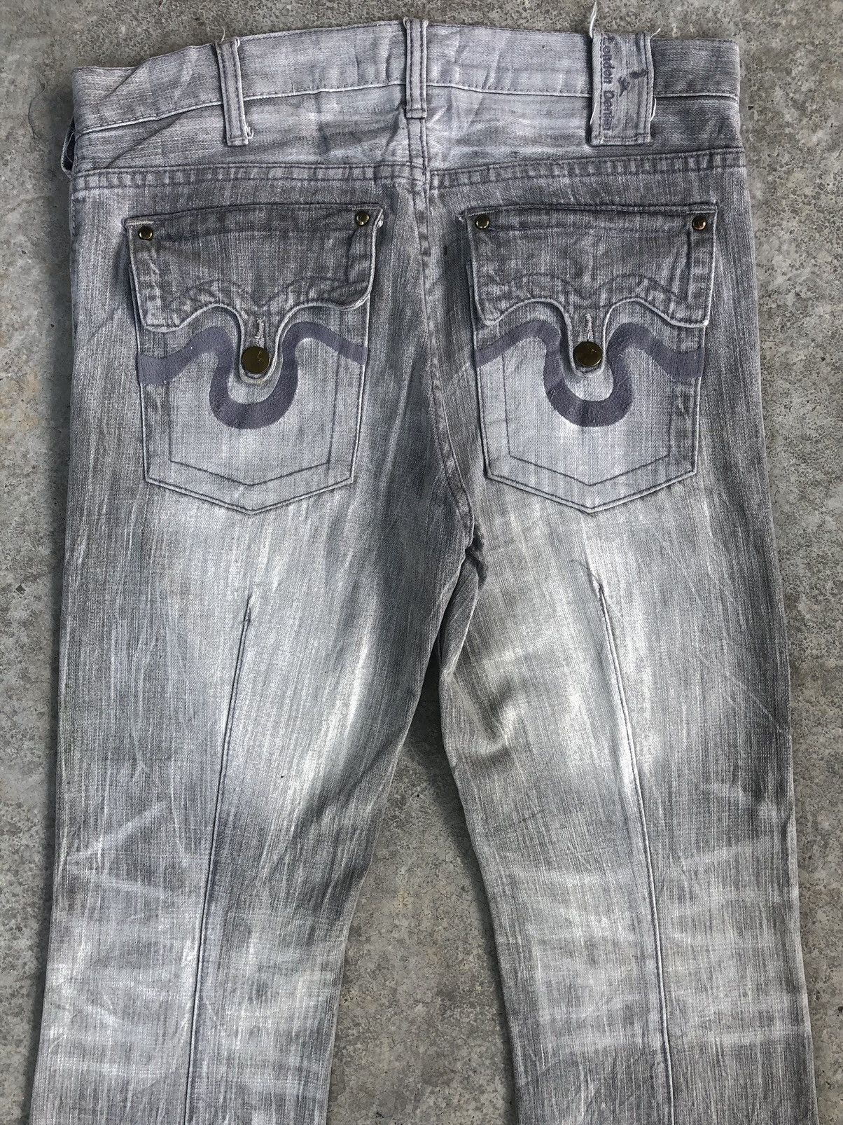 Japanese Brand Japanese London Flared Jeans Distressed Jeans Size US 32 / EU 48 - 8 Thumbnail