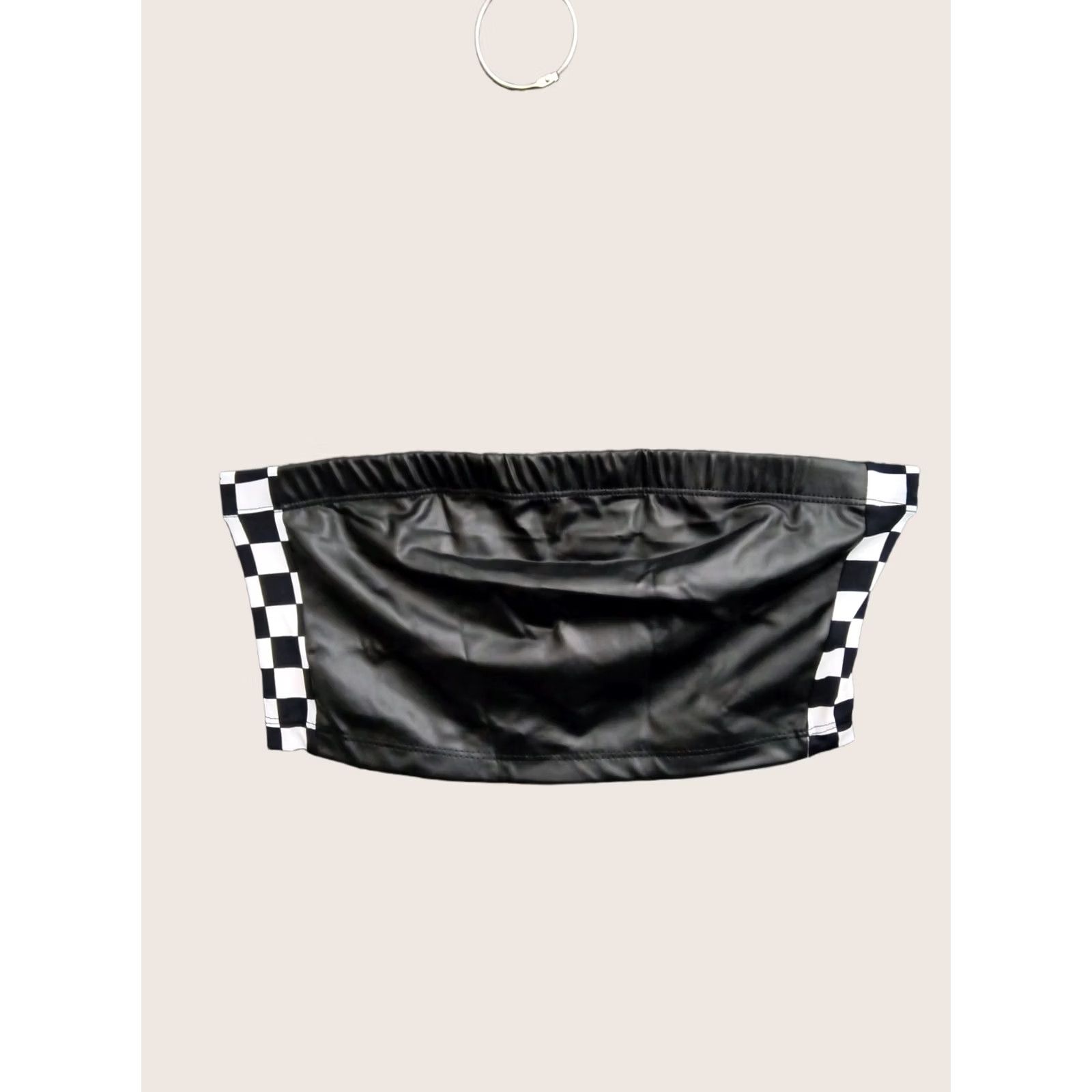 Vintage Codigo Black Tube Top M Black/White Checkers Adults Womens Shirt Sleeveless Strapless Pullover Casual Party/Cocktail - Codigo Size M / US 6-8 / IT 42-44 - 1 Thumbnail