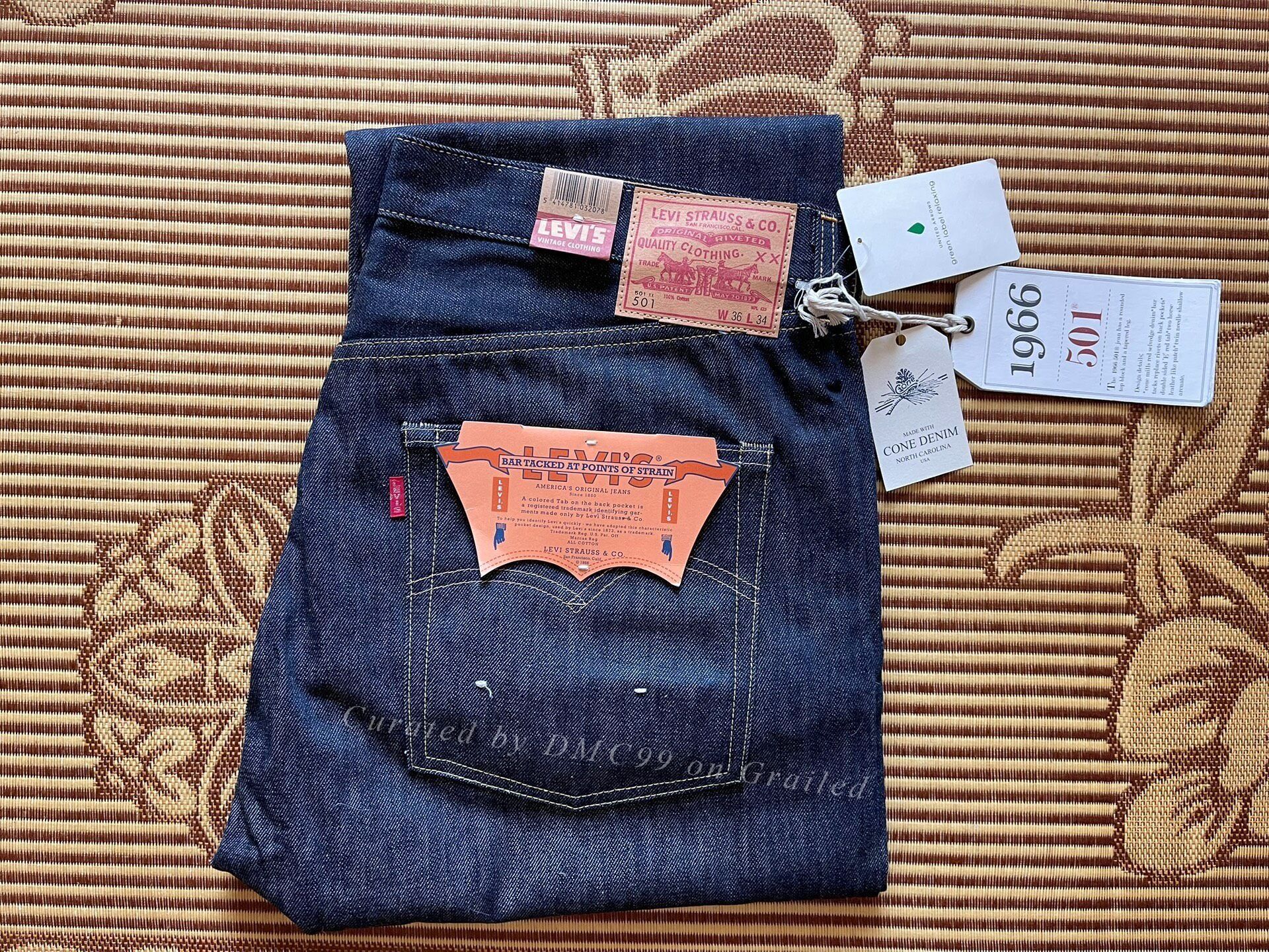 LVC Levi's LVC 501XX 1966 66501-0008 USA Size US 38 / EU 54 - 1 Thumbnail