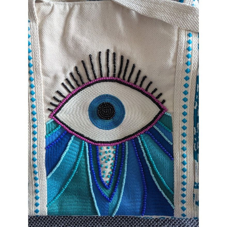 & Other Stories America & Beyond-Wanderlust Evil Eye Tote NWOT (w/dust bag) Size ONE SIZE - 1 Thumbnail