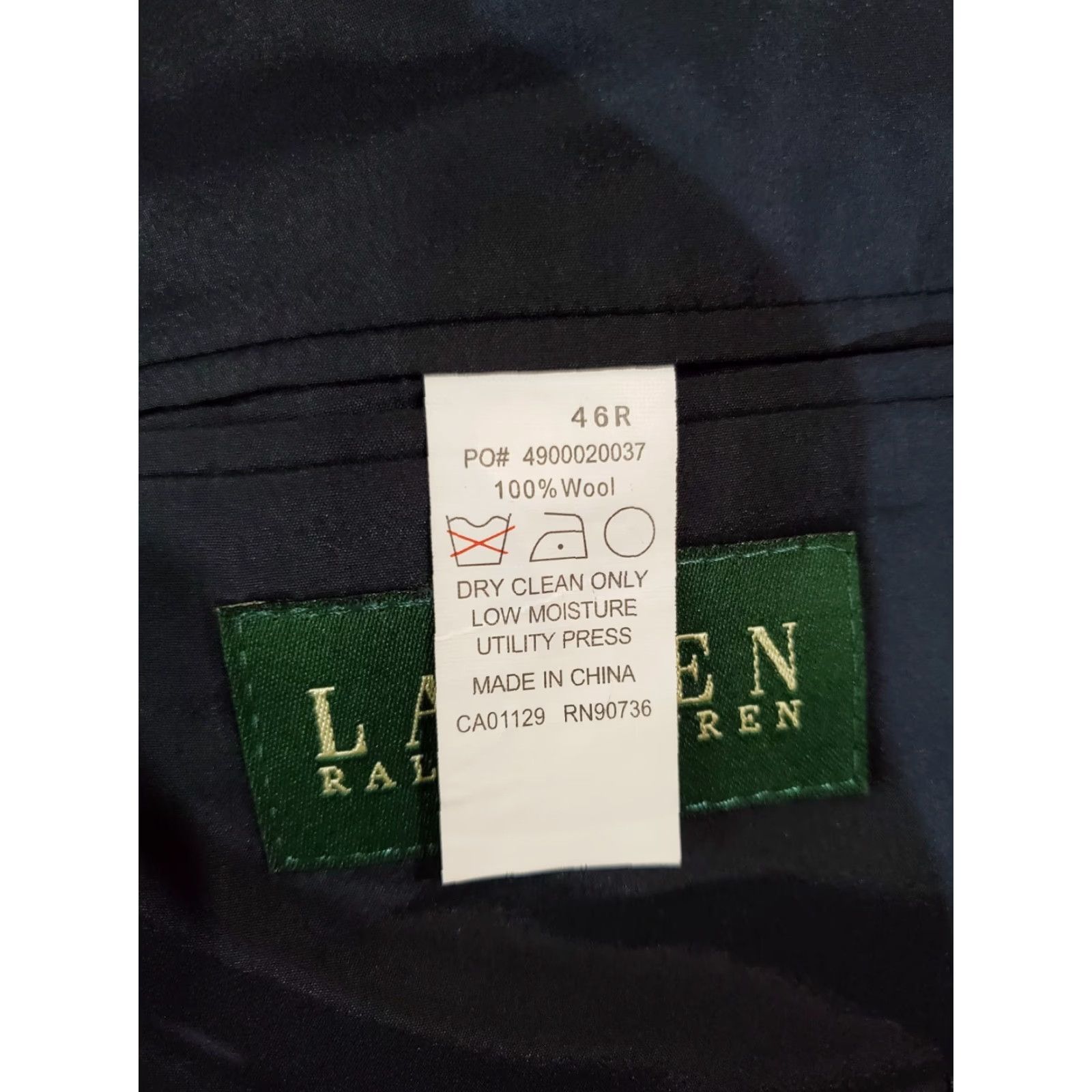 Ralph Lauren Lauren Ralph Lauren-Signature Blue 100% Wool Sport Coat Jacket Mens 46R Size US S / EU 44-46 / 1 - 5 Thumbnail