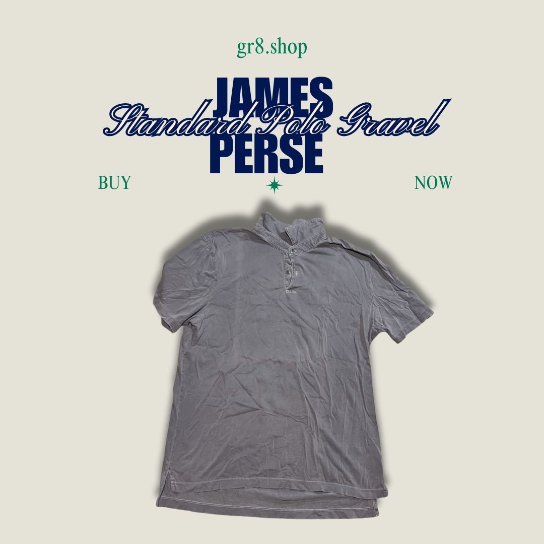 James Perse James Perse Standard Polo Shirt Gravel Gray Casual Fit Size Size US XXS / EU 40 - 1 Thumbnail