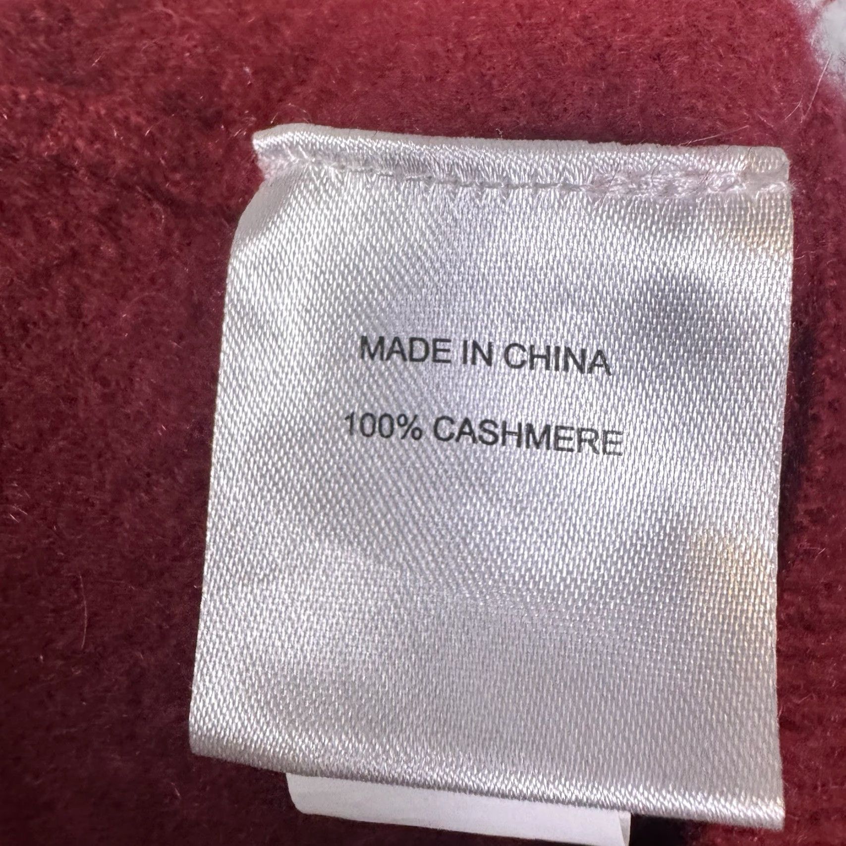 Quince Quince Mongolian Cashmere Womens XS Fisherman Crewneck Fitted Jumper Crimson 2nd Size XS / US 0-2 / IT 36-38 - 7 Thumbnail