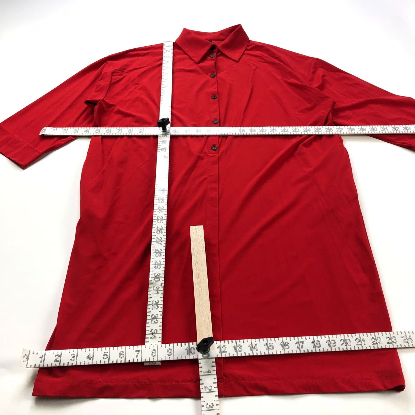 Vintage Peter O. Mahler Shirt Red Size 3 Pullover Button Long Short Sleeve Size XS / US 0-2 / IT 36-38 - 4 Thumbnail