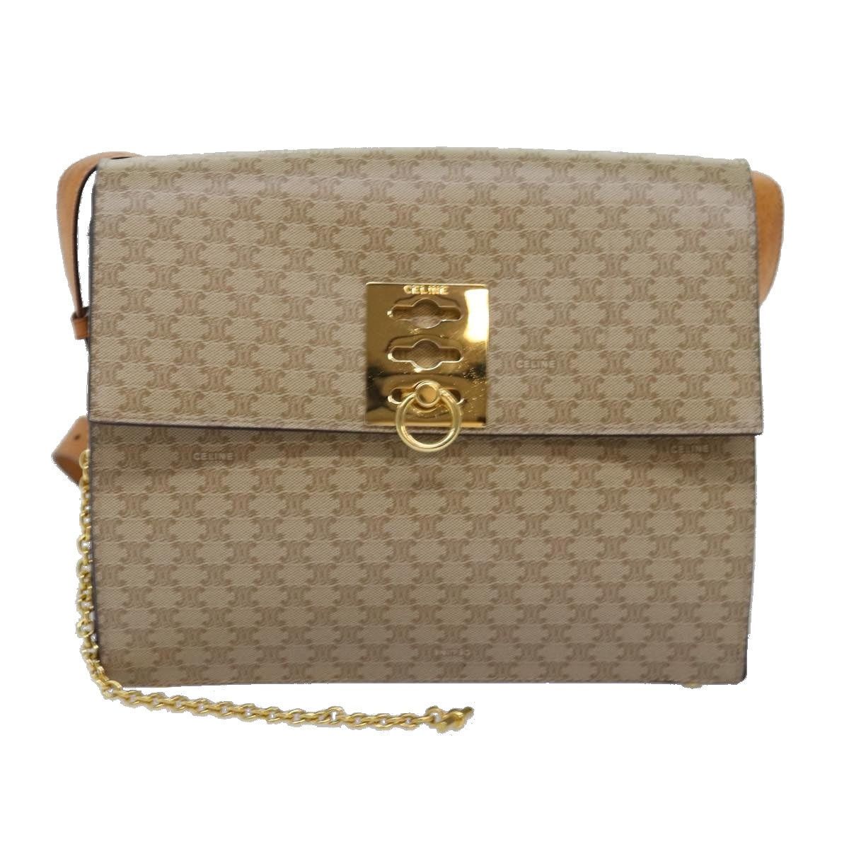 Celine CELINE Macadam Canvas Shoulder Bag Beige Size ONE SIZE - 2 Thumbnail