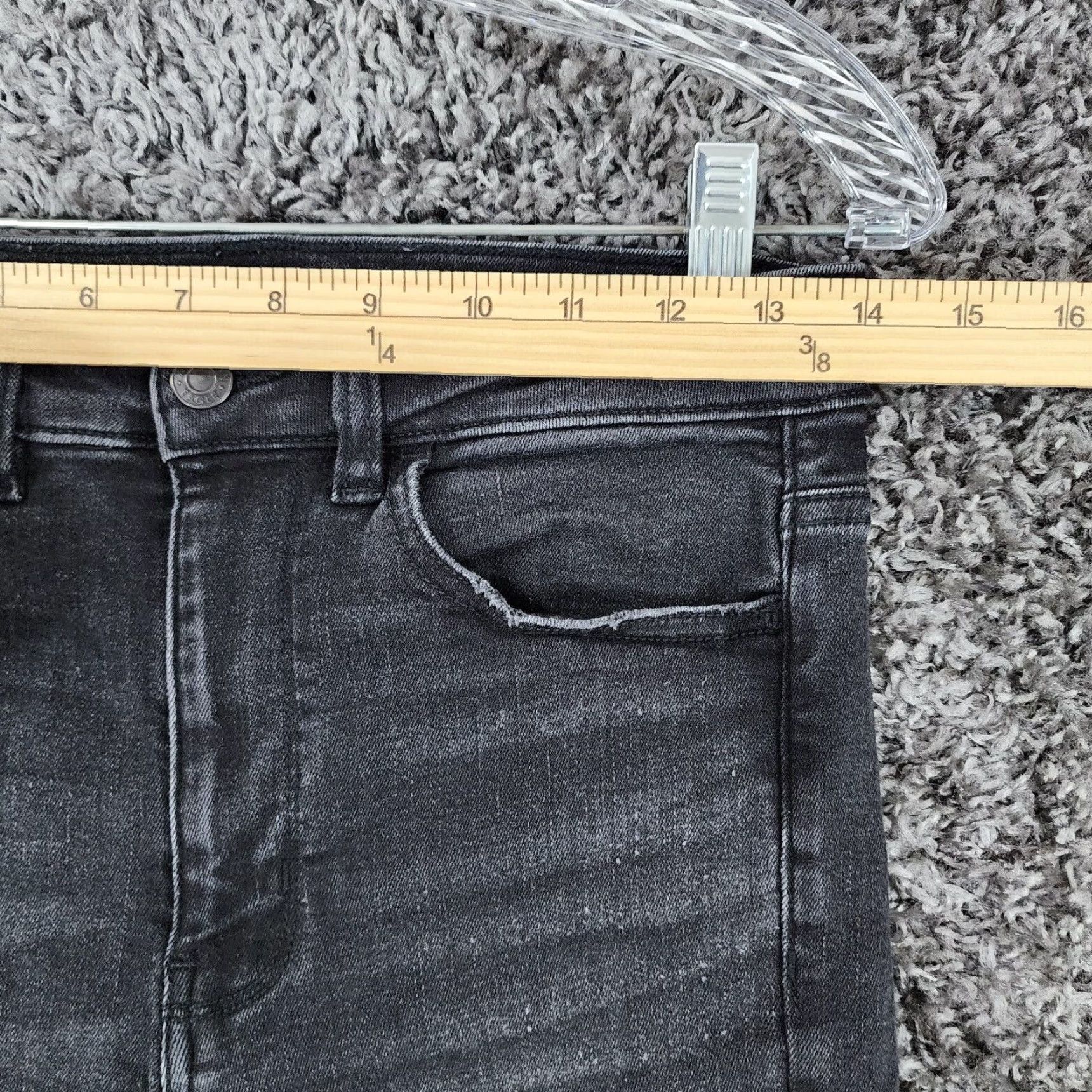 American Eagle Outfitters American Eagle Jeans Women's Super High Rise Distressed Crop Black Jegging Size 6 Womens Size 28" / US 6 / IT 42 - 4 Thumbnail