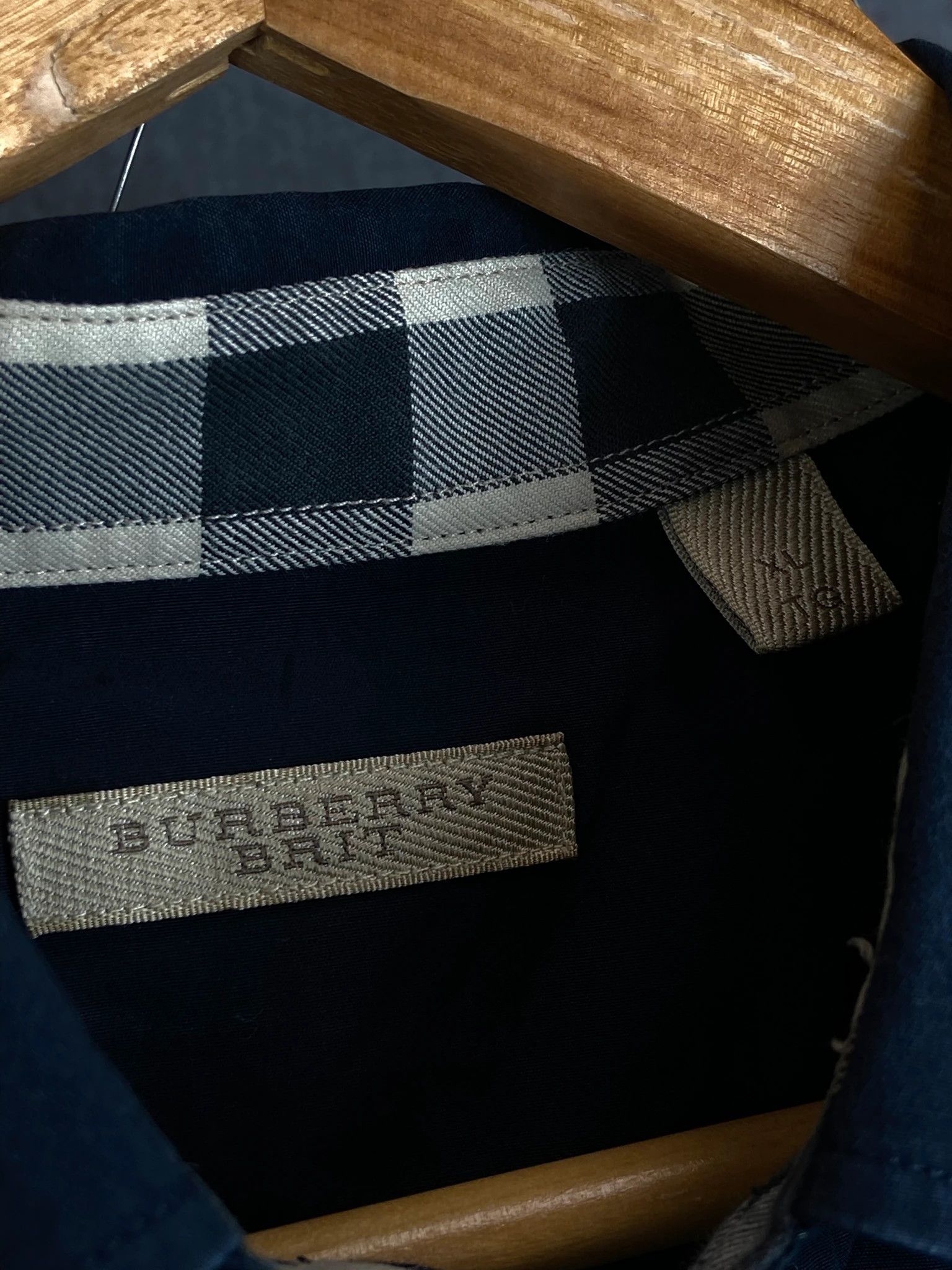 Burberry Burberry Navy Blue Shirt XL Classic Vintage Size US XL / EU 56 / 4 - 4 Thumbnail