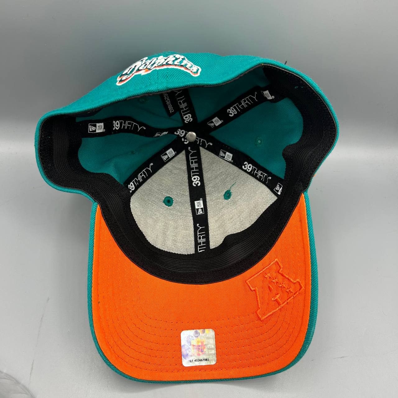 New Era Miami Dolphins Hat Men S-M Blue Orange Stretch Fitted Cap Size ONE SIZE - 2 Thumbnail