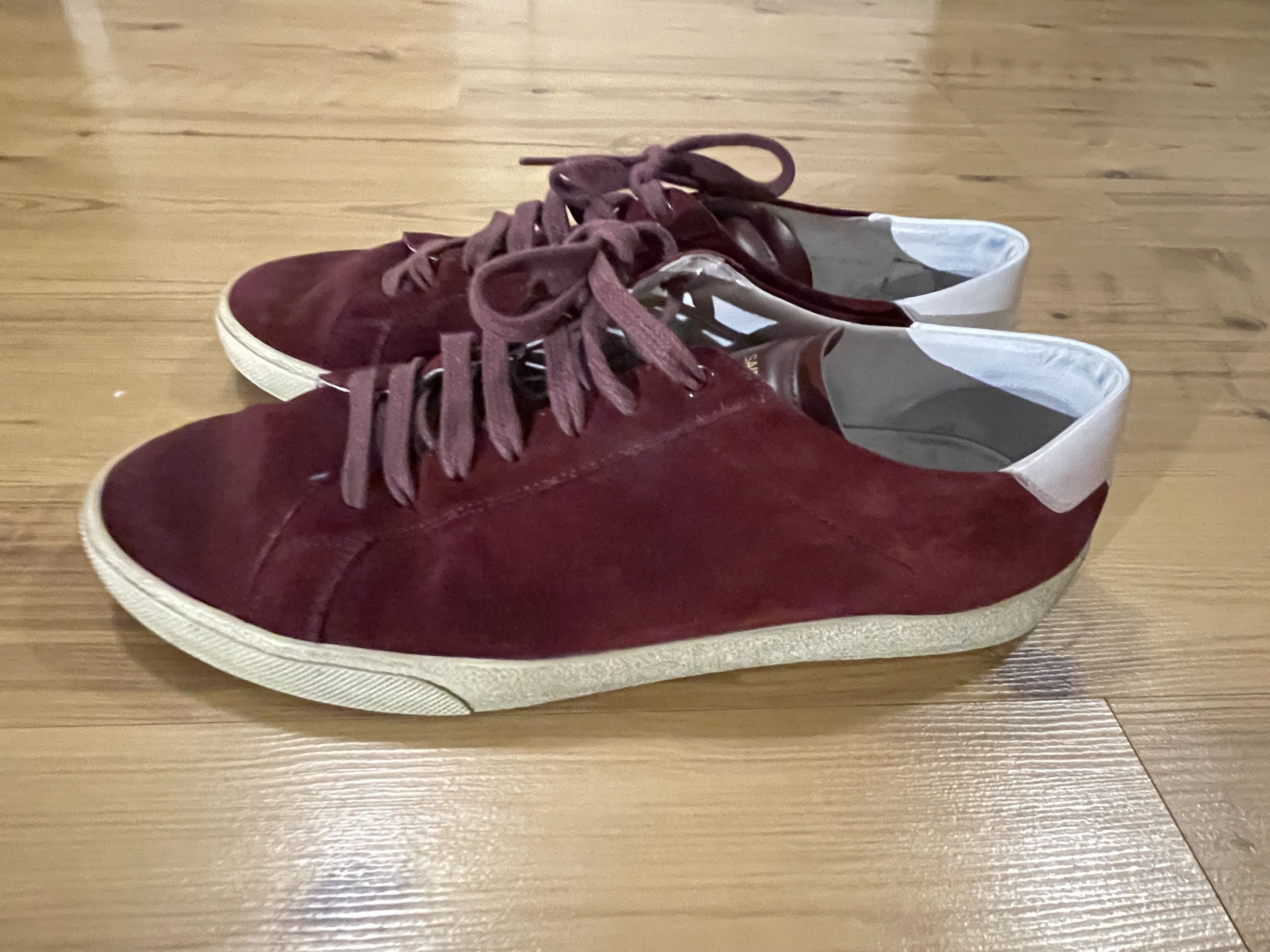 Saint Laurent Paris Saint Laurent Paris dark red suede sneakers Size US 11 / EU 44 - 5 Thumbnail