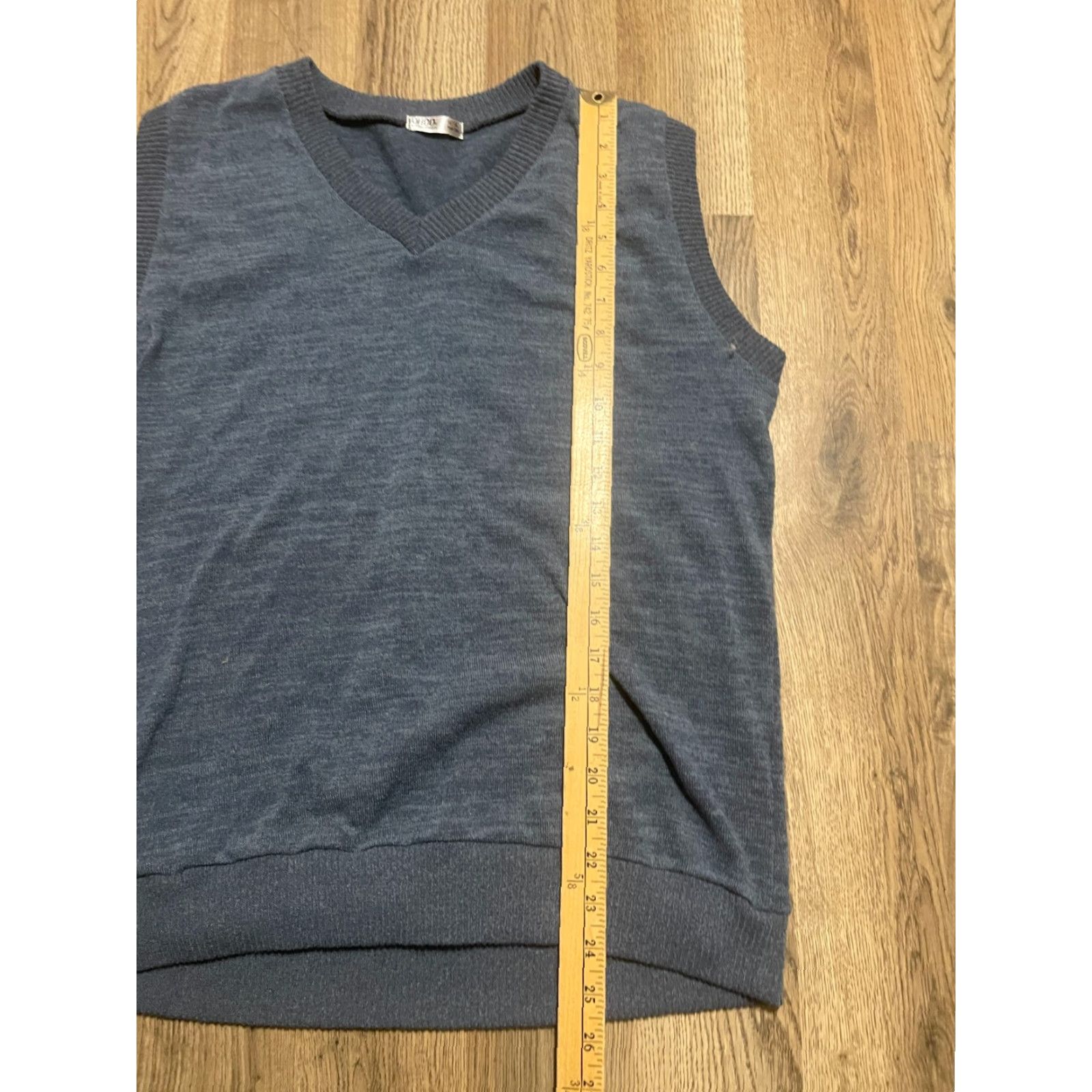Vintage Ohoo Sweater Vest Men XL Green Blue Sleeveless V-Neck Casual Regular Size US XL / EU 56 / 4 - 5 Thumbnail