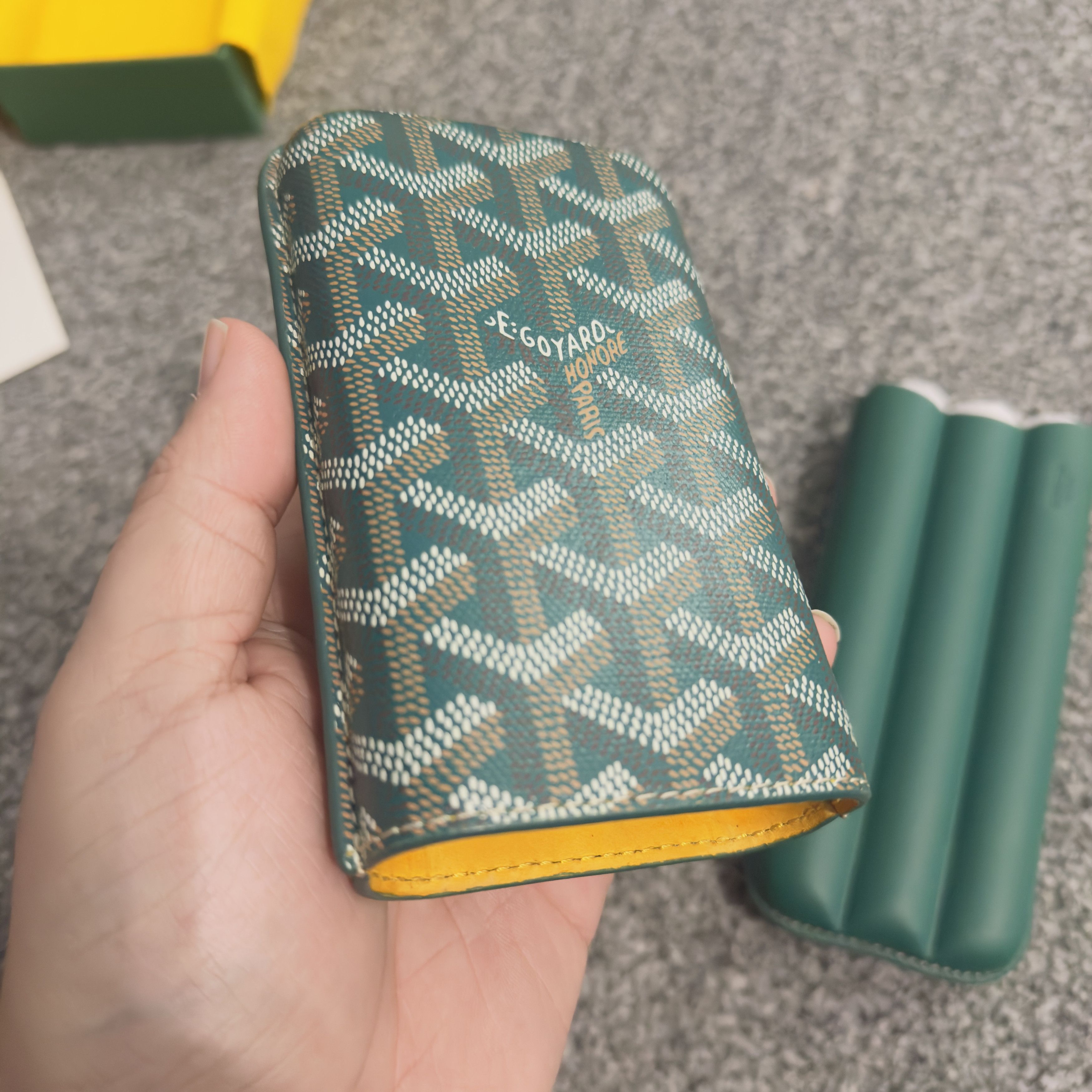 Goyard Goyard 3C Churchill Cigar Case Etui Green Size ONE SIZE - 9 Thumbnail