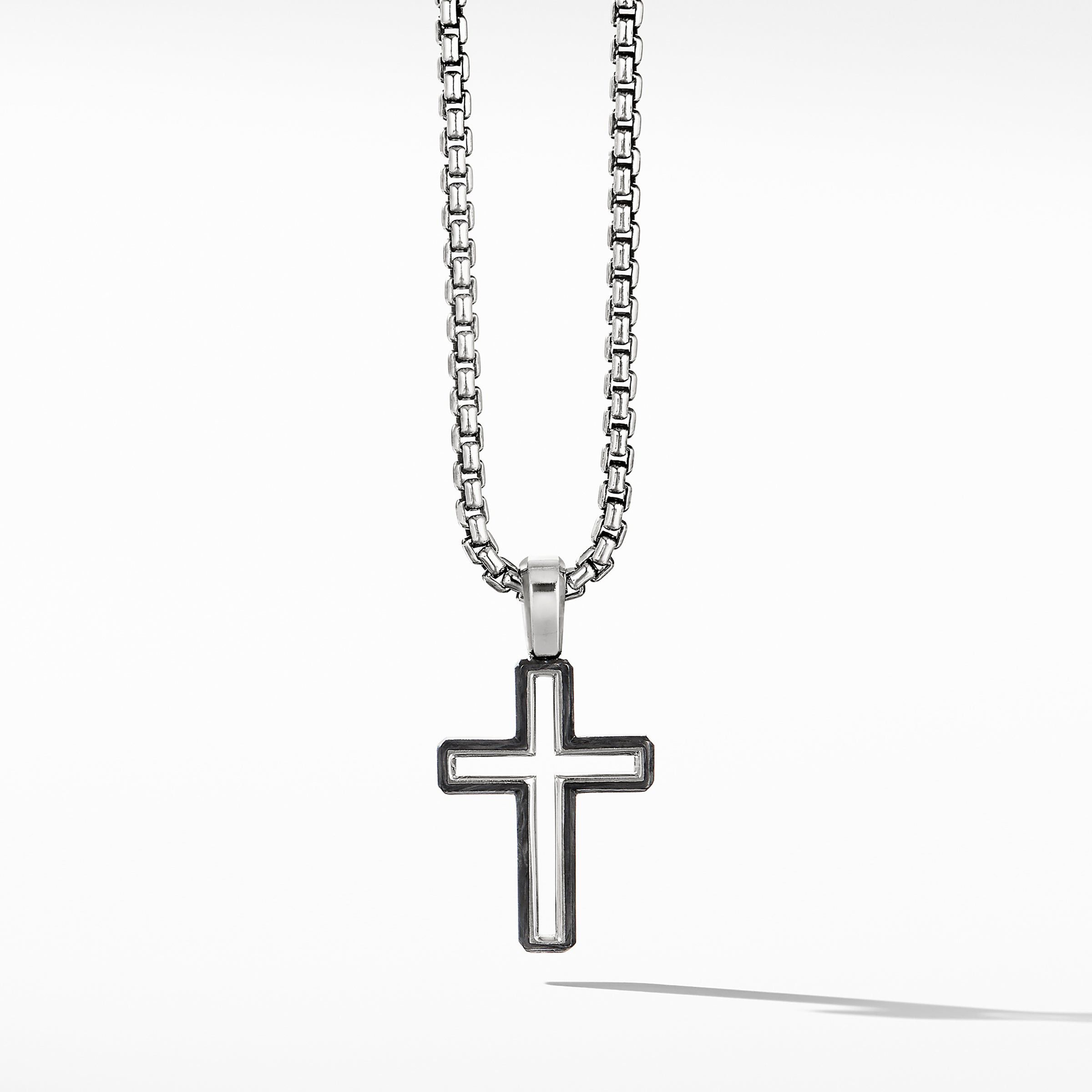 David Yurman o1w1db10526 D25165M /Size 8/Forged Carbon Cross in Silver Size ONE SIZE - 3 Thumbnail