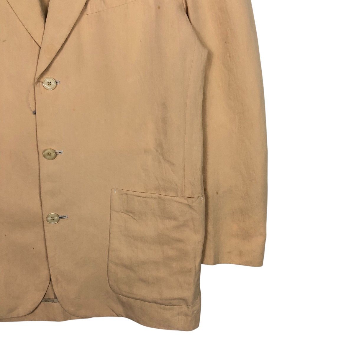 Japanese Brand Kenzo Paris Oversized Beige Cotton Blazer — Archival Look Size US M / EU 48-50 / 2 - 6 Thumbnail