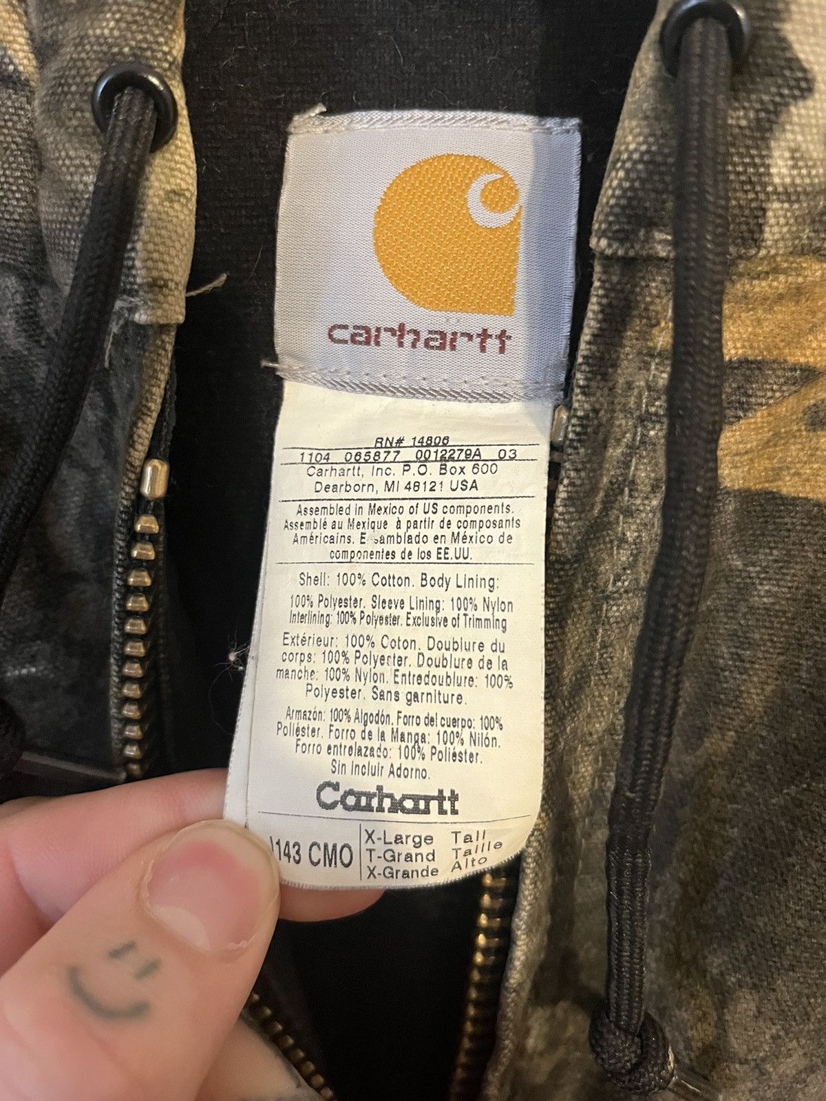 Carhartt × Japanese Brand Vintage Carhartt Jacket Size XL Tall Camo Realtree Lined Size US XL / EU 56 / 4 - 4 Thumbnail