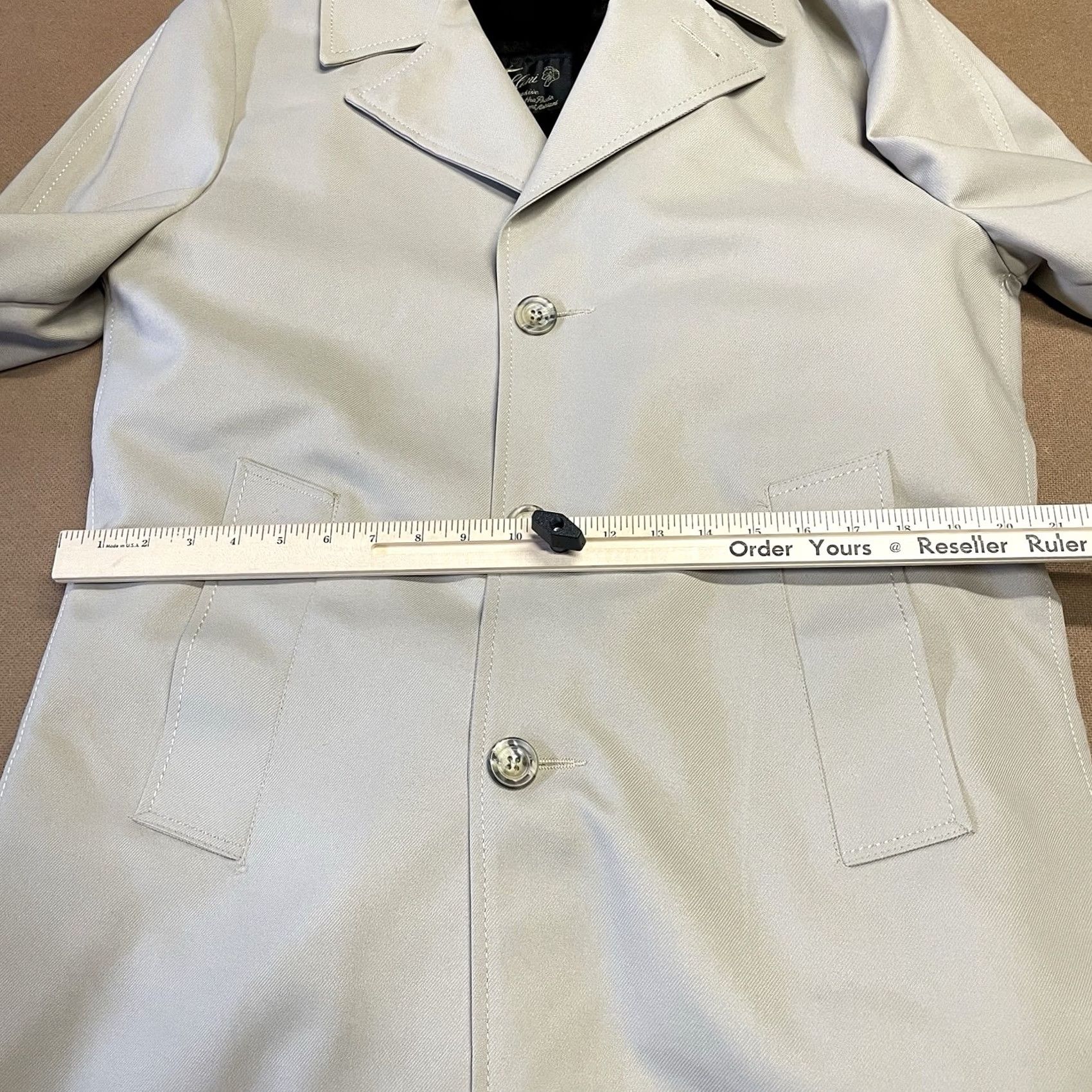 Vintage Fellini Coat Trench Adult 38 Reg Regular Button Pockets Gray Mens Clothing Coat Size US XXS / EU 40 - 4 Thumbnail