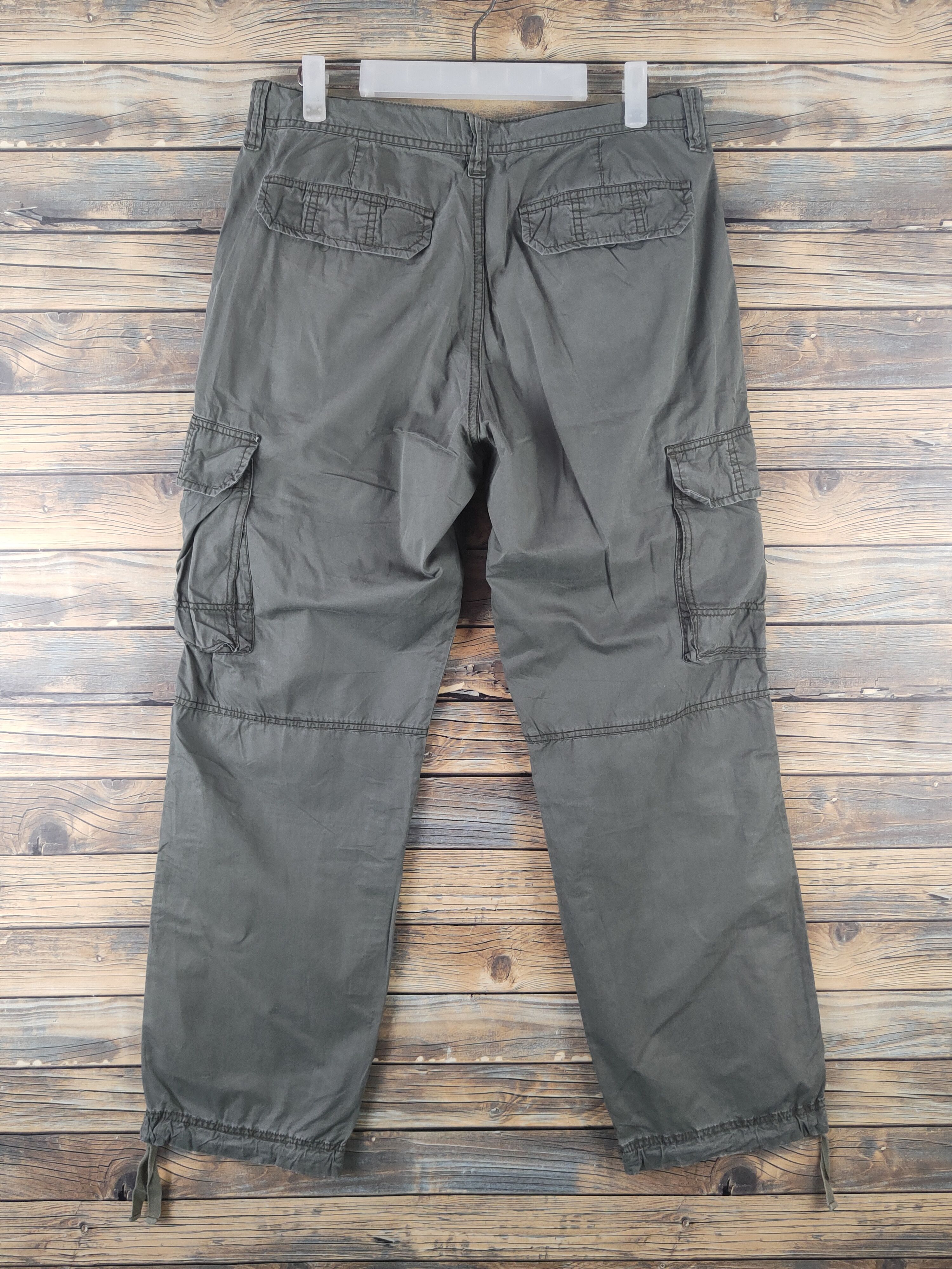 Japanese Brand DL Uniqlo Dark Green Multipocket Cargo Pants #1921 Size US 32 / EU 48 - 7 Thumbnail