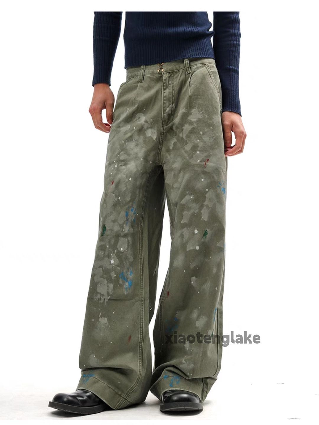 Designer × Japanese Brand × Vintage washed faded utility carpenter workwear stain paint pants Size US 32 / EU 48 - 4 Thumbnail