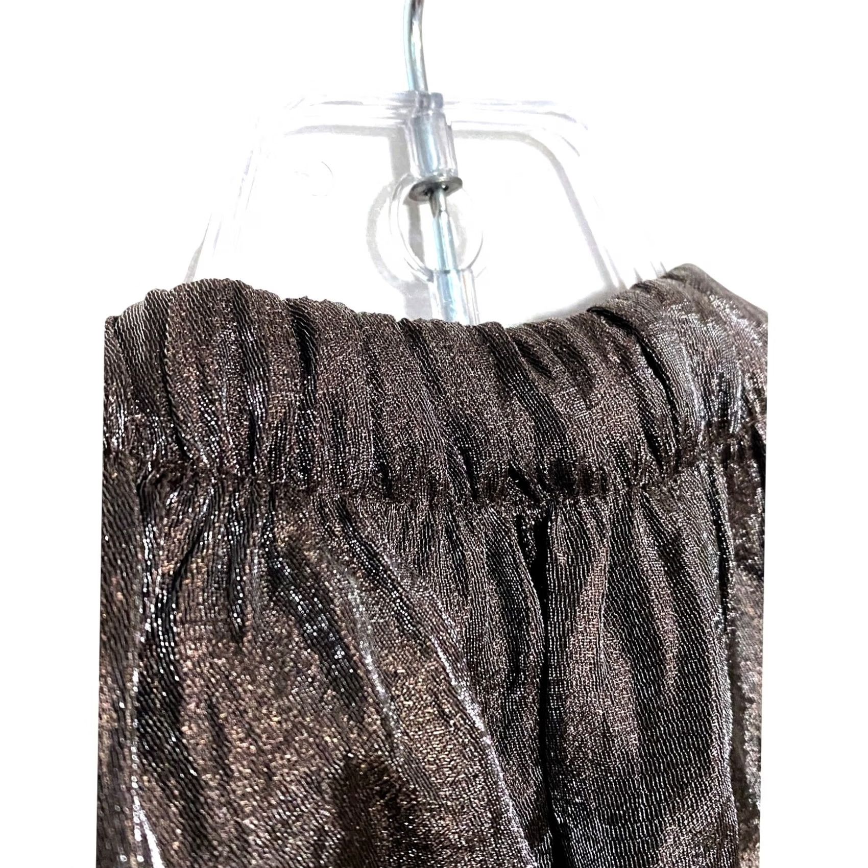Adrianna Papell Adrianna Papell Boutique Halter Dress 2 Metallic Whimsigoth Grunge Formal Dress Long Sleeveless Tie Neck Size XS / US 0-2 / IT 36-38 - 7 Thumbnail