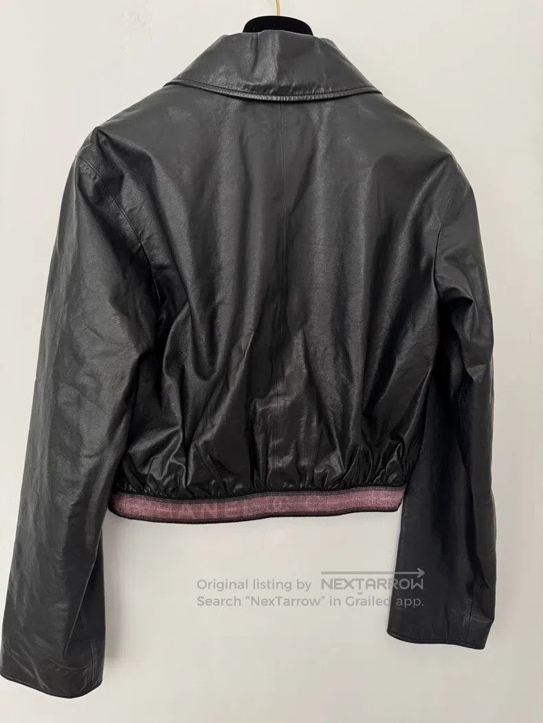 Chanel Chanel Lapel leather jacket Size XXS / US 00 / IT 34 - 2 Thumbnail