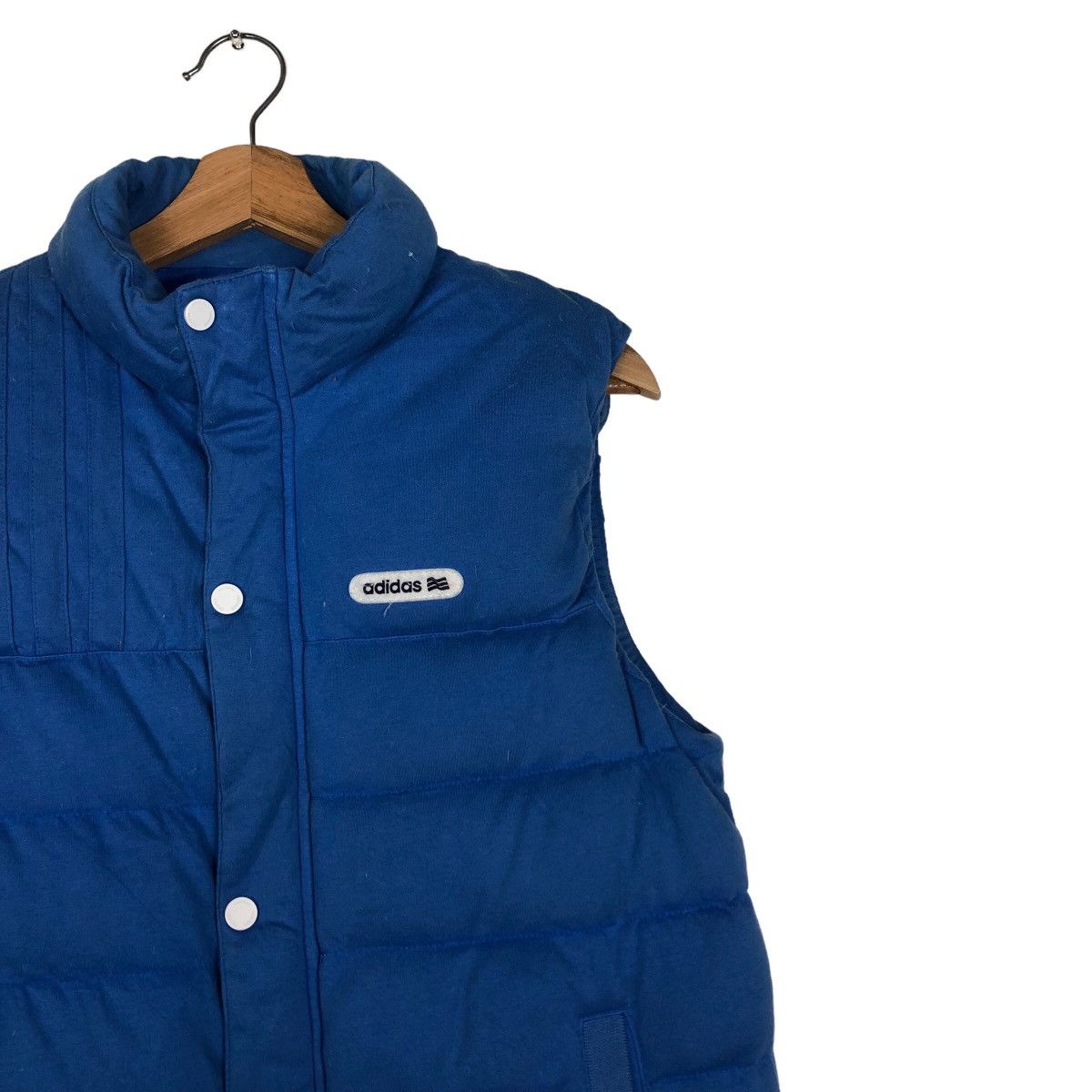 Adidas 🔥Vintage Tanktop Vest Puffer Biker Adidas Baby Blue Size US M / EU 48-50 / 2 - 6 Thumbnail
