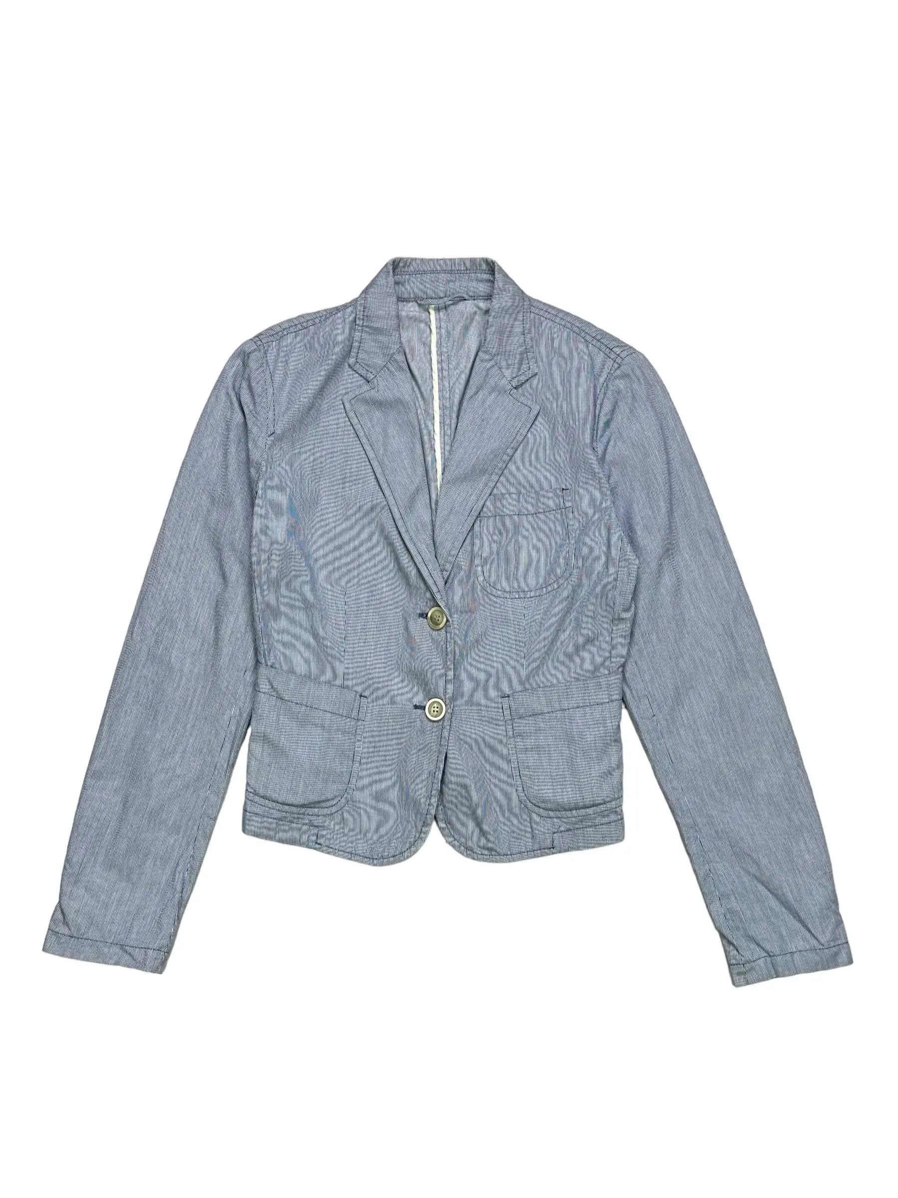 image of Prada Striped Classic Blazer, Women's (Size Medium)