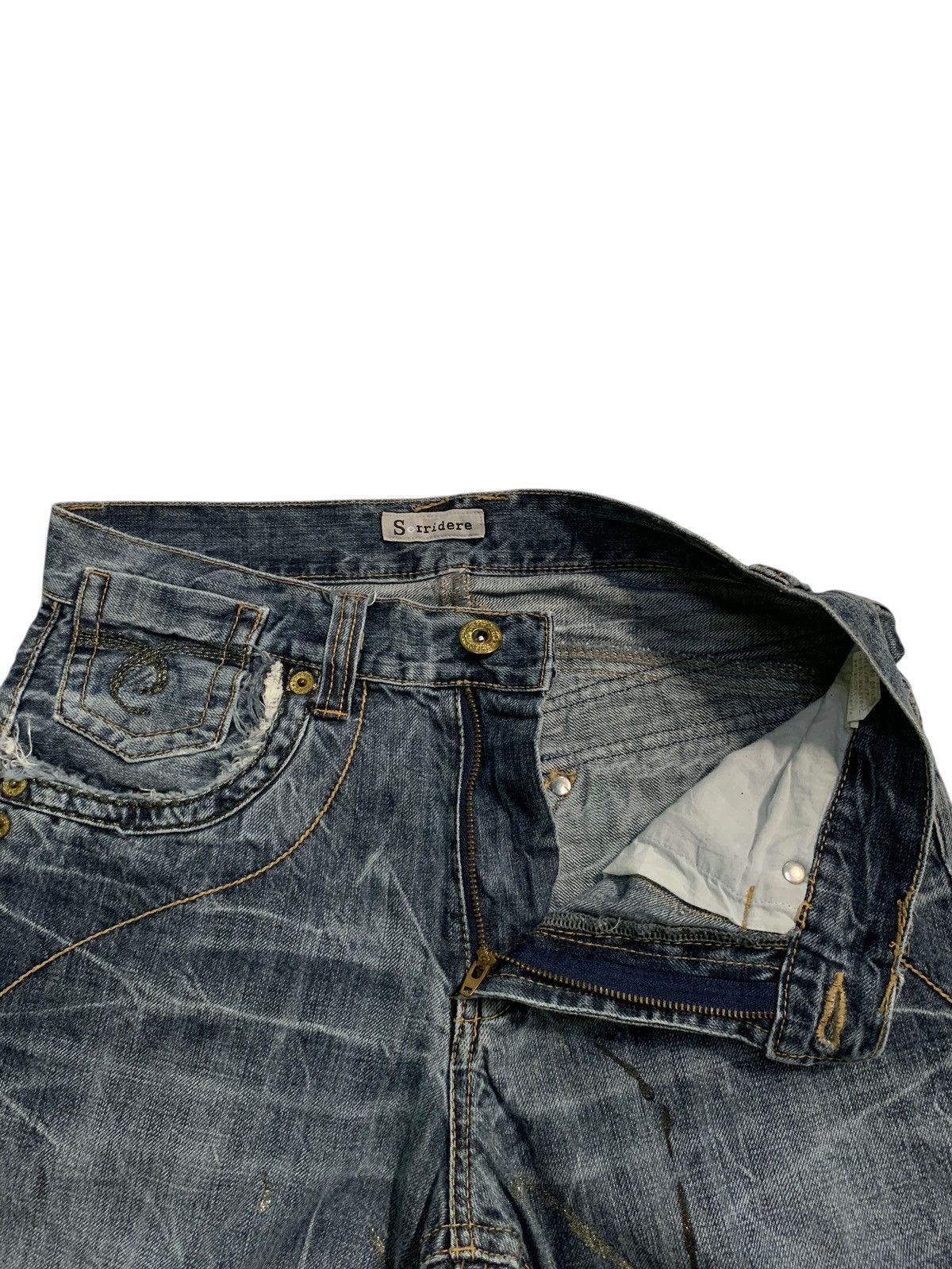Tornado Mart FLARE SORRIDERE RUSTY JAPANESE PUNK DISTRESSED DENIM Size US 30 / EU 46 - 11 Thumbnail