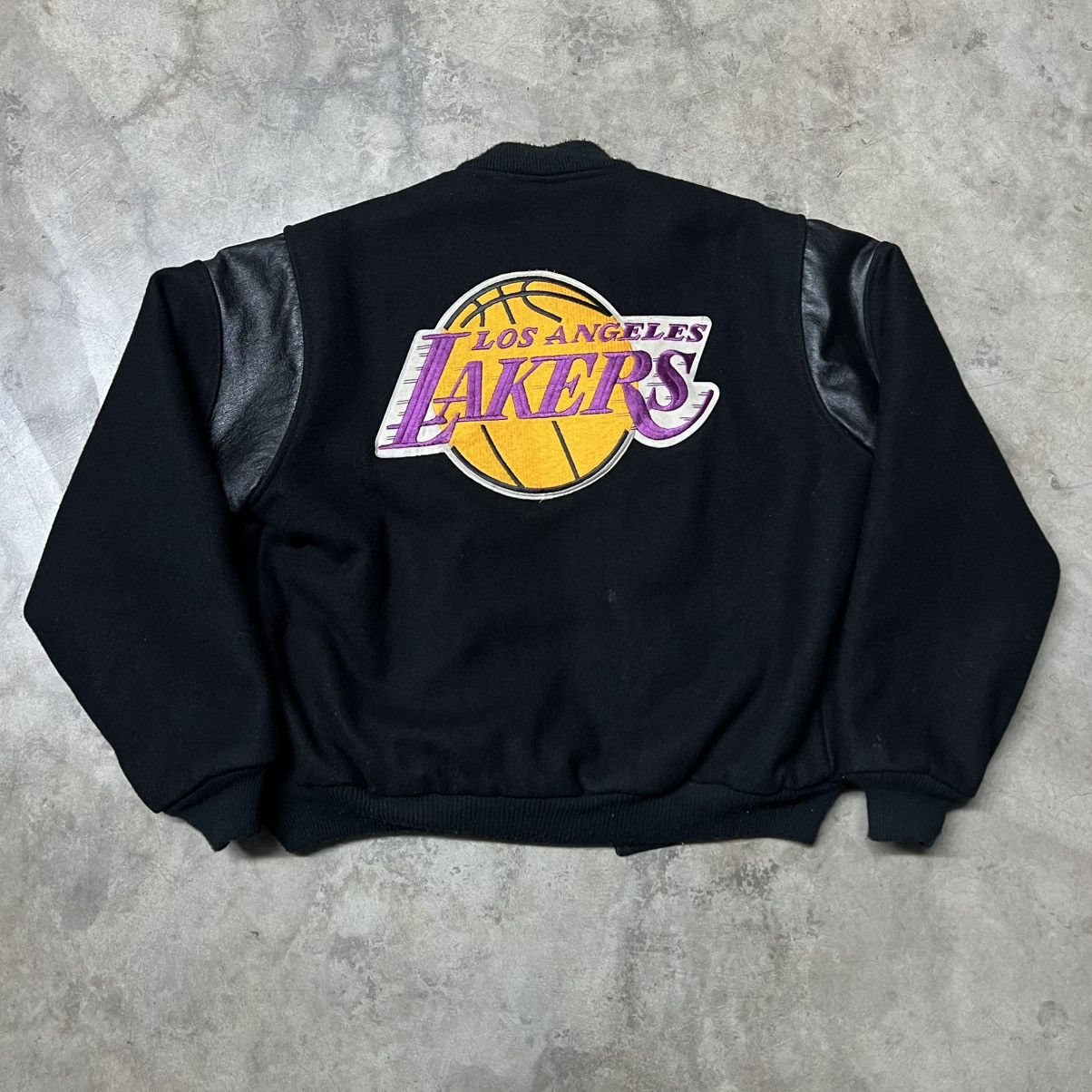 NBA × Vintage Vtg 80’s NBA Los Angeles Lakers 🇺🇸 Chalk Line Varsity Jacket Size US M / EU 48-50 / 2 - 5 Thumbnail