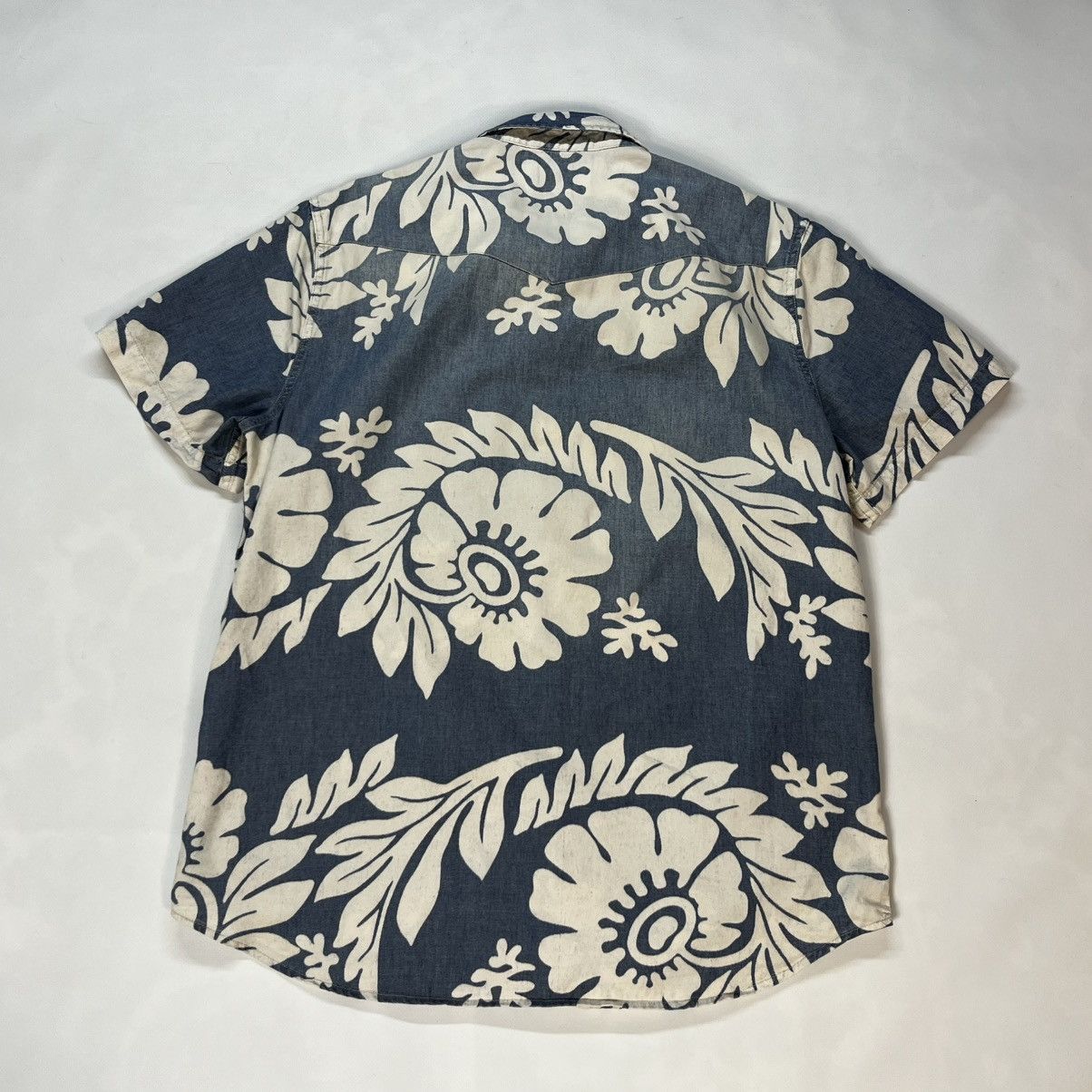 Vintage Ralph Lauren Denim Supply Floral Western Hawaiian Pearl Snap Size US L / EU 52-54 / 3 - 10 Thumbnail