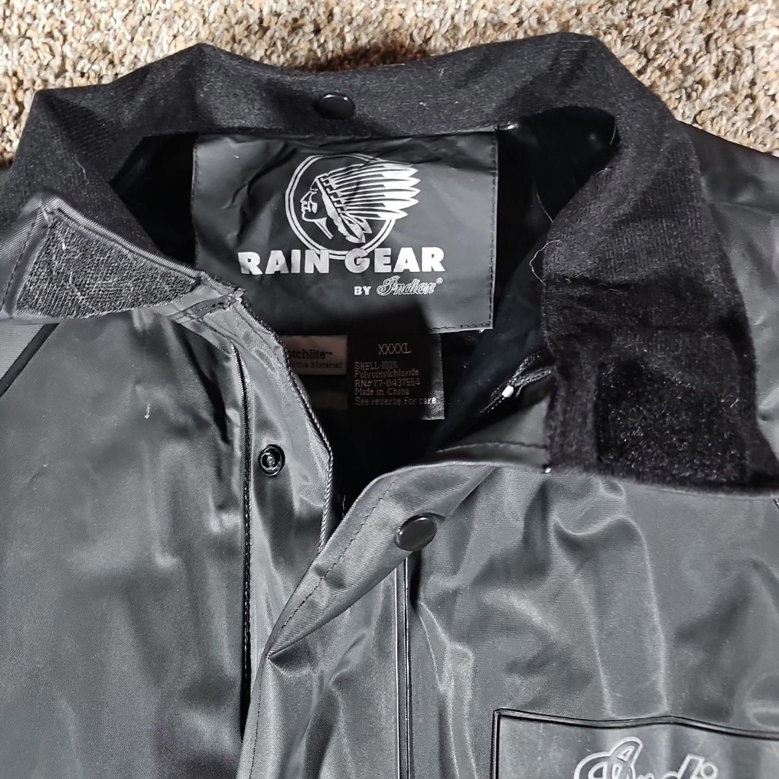 Indian Motorcycle Indian Motorcycle Rain Gear By Indian 4XL black Rain Jacket Size ONE SIZE - 3 Thumbnail