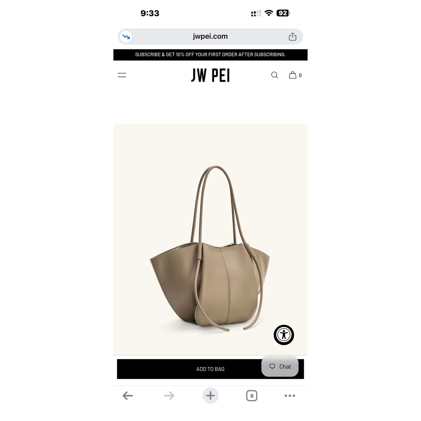 JW PEI Jw Pei Nala wide tote bag- Taupe Size ONE SIZE - 1 Thumbnail