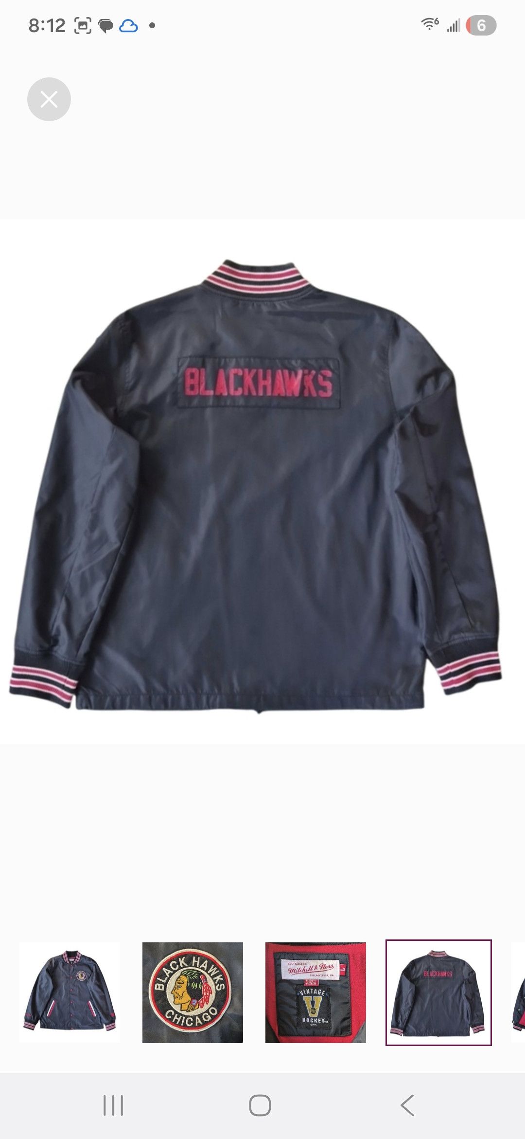 Mitchell & Ness Chicago Blackhawks Mitchell & Ness Vintage Jacket Size US L / EU 52-54 / 3 - 9 Thumbnail