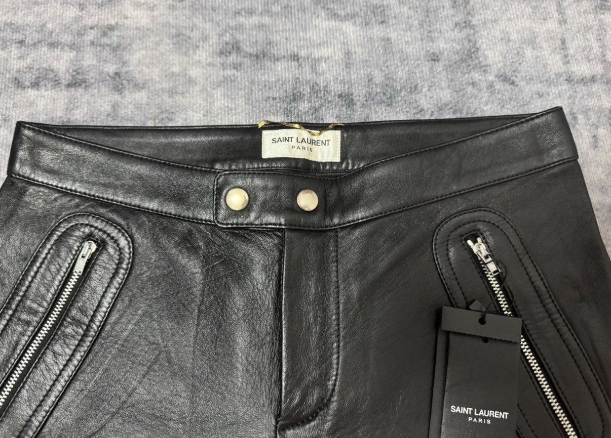 Saint Laurent Paris SLP 16FW Multi-Zip Full Lambskin Motorcycle Leather Pants Size US 32 / EU 48 - 6 Thumbnail