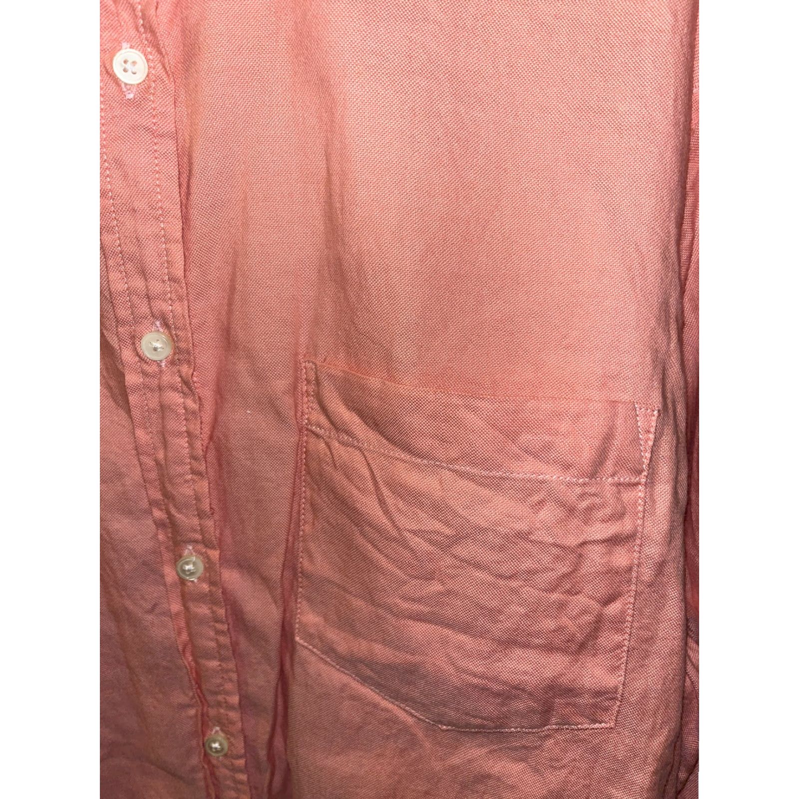 Banana Republic VINTAGE Banana Republic Men's Shirt Long Sleeve Button-Up Casual 90s Coral Orange XL Size US XL / EU 56 / 4 - 3 Thumbnail