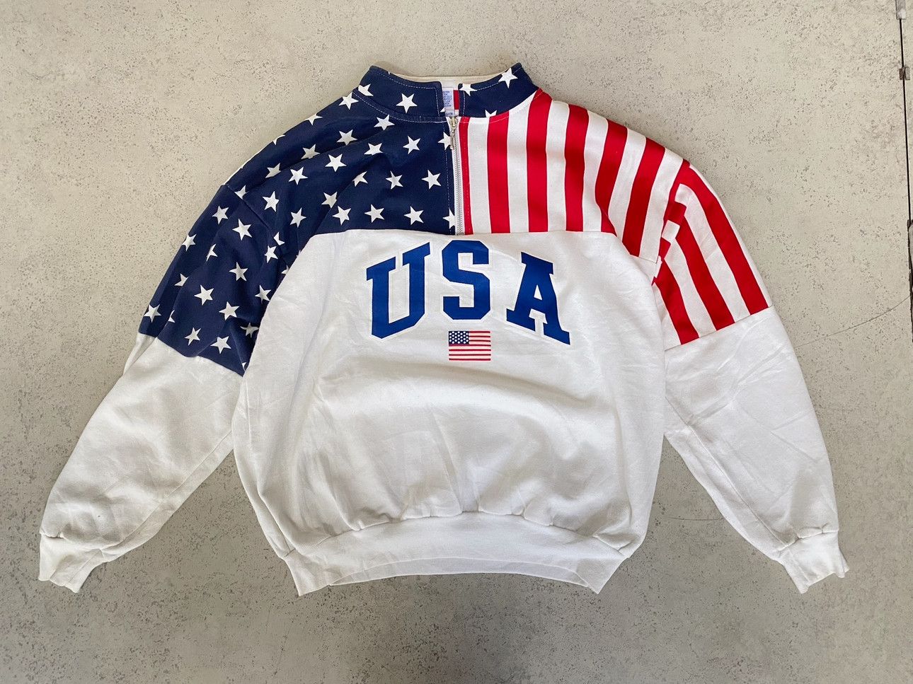 Vintage 2000's USA Red,White,Blue Bomber Size US L / EU 52-54 / 3 - 1 Thumbnail