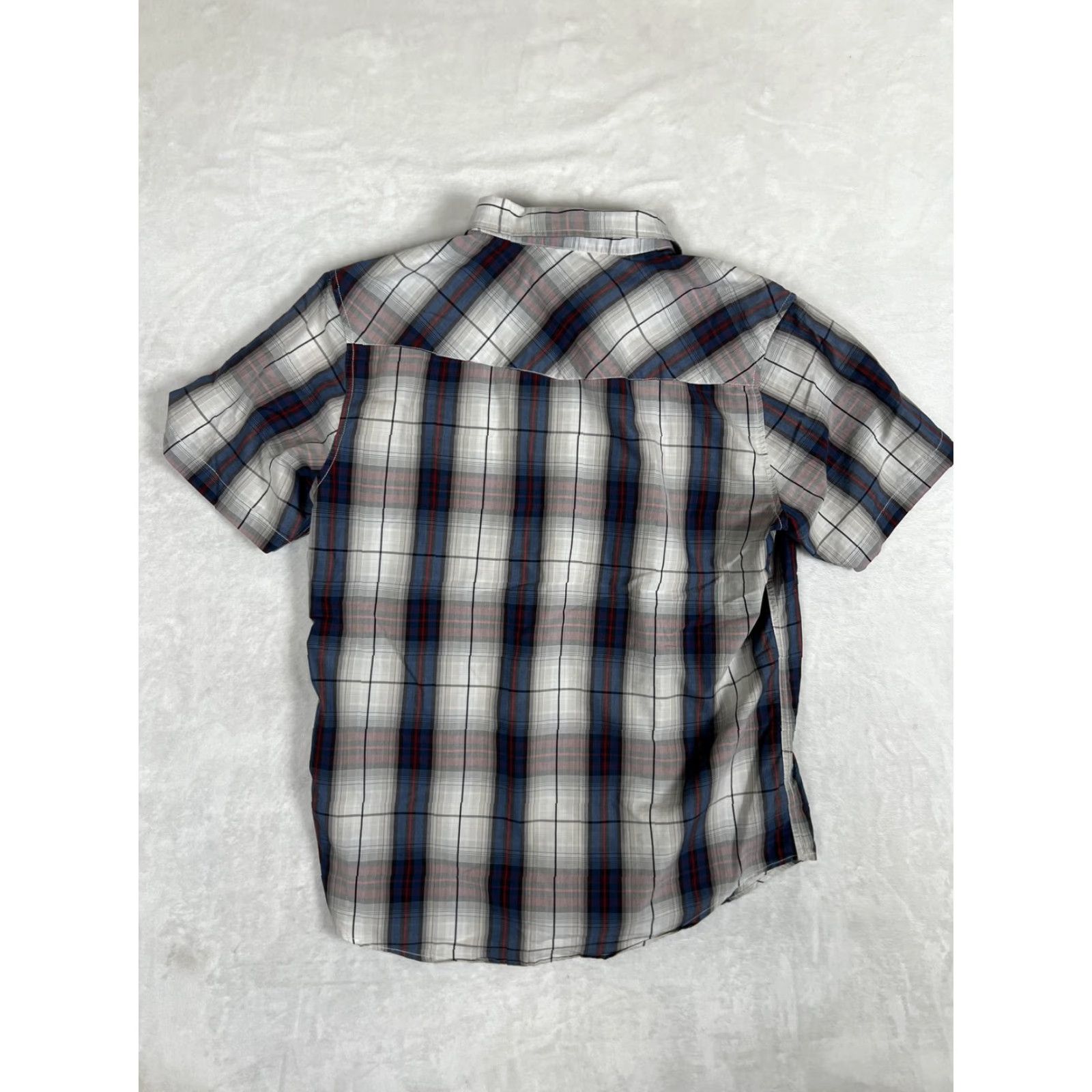Quiksilver Quiksilver Shirt Mens XL Gray Blue Plaid Short Sleeve Button Front Casual Summer Size US XL / EU 56 / 4 - 6 Thumbnail
