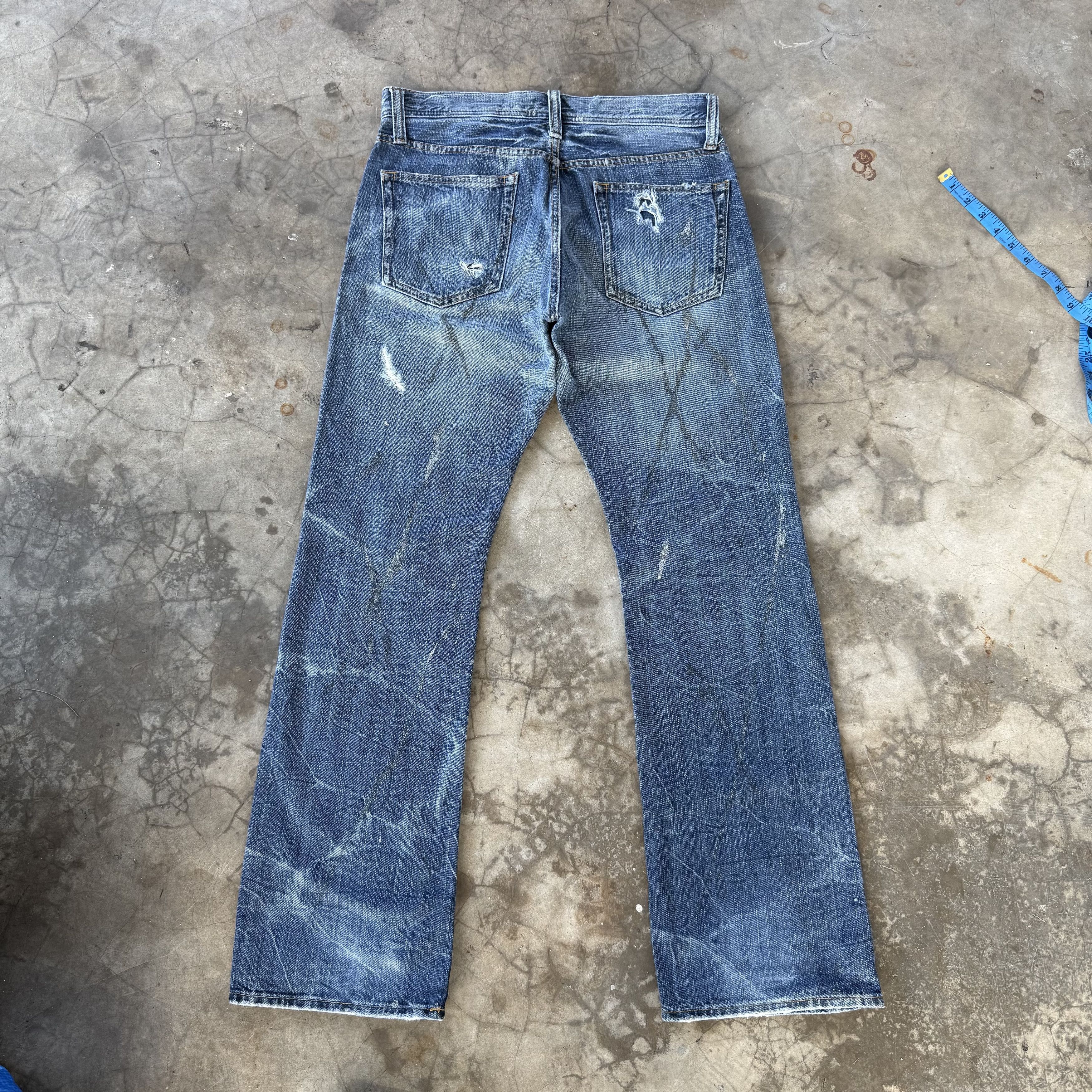 Japanese Brand Vintage Japanese Distressed Flare Denim Jeans Size US 33 - 1 Thumbnail