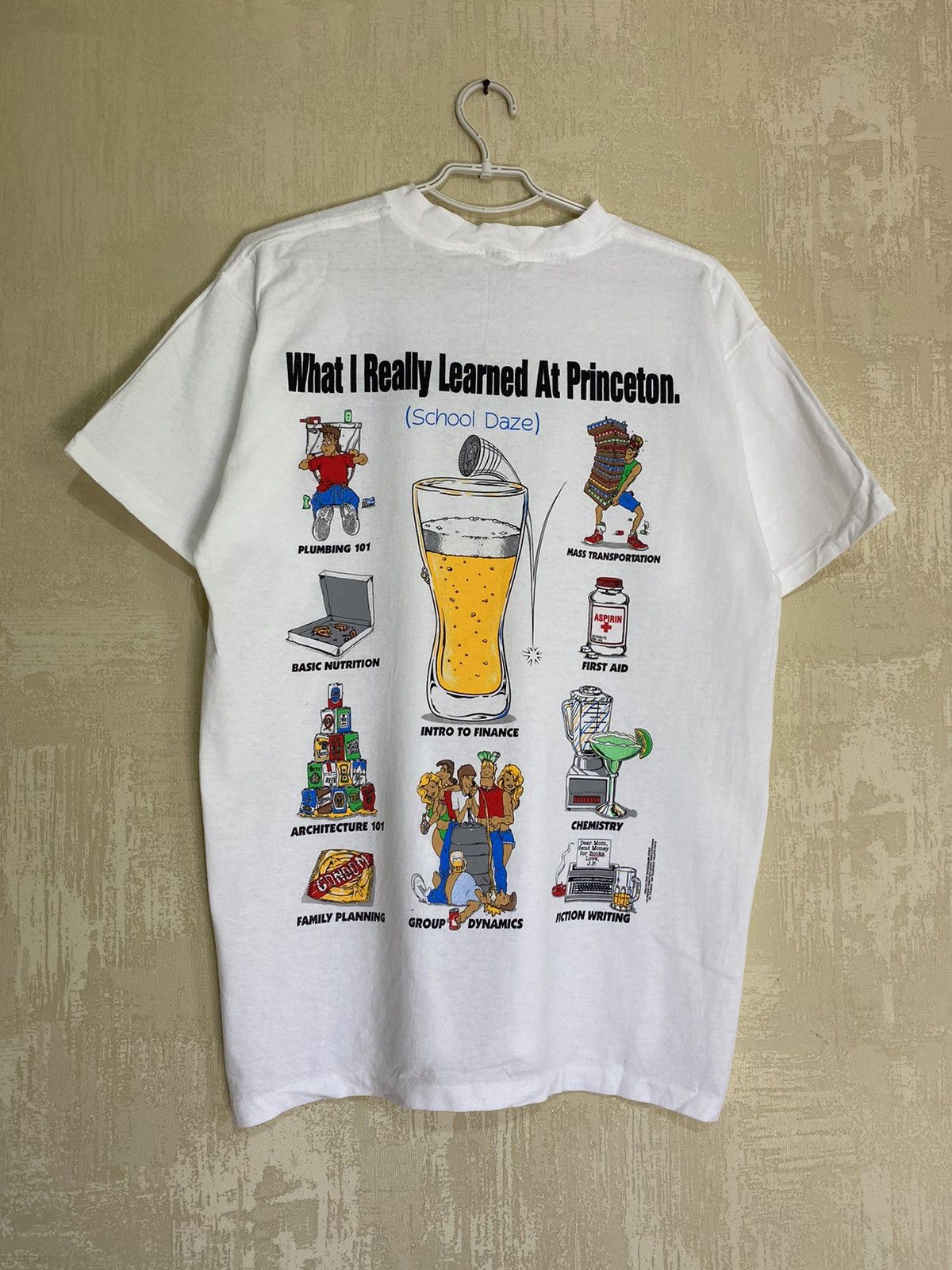 image of What I Really Learned In Princeton Humor Tshirt in White, Men's (Size XL)
