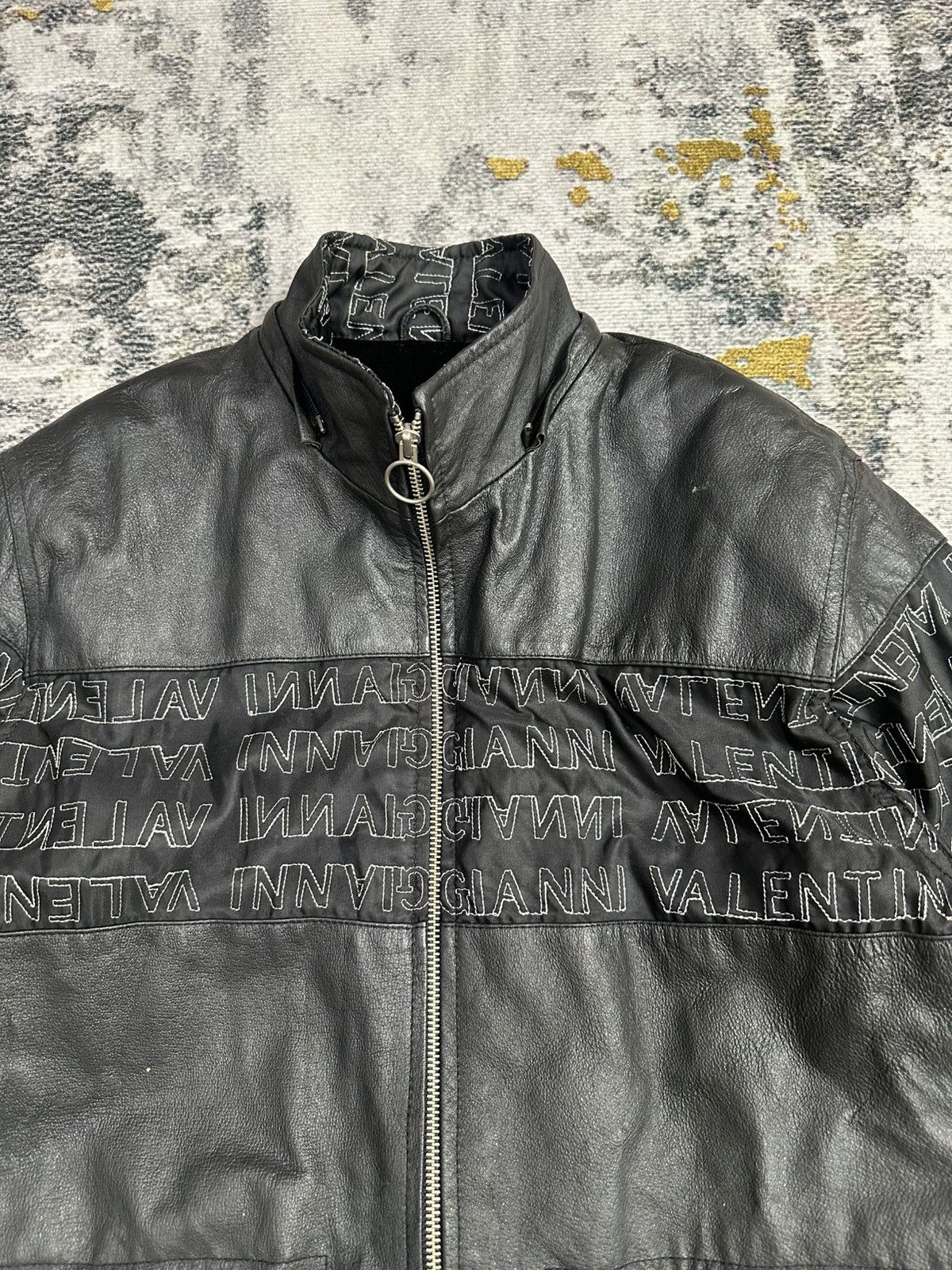Gianni Valentino Gianni Valentino Spellout Leather Jacket Size US M / EU 48-50 / 2 - 6 Thumbnail