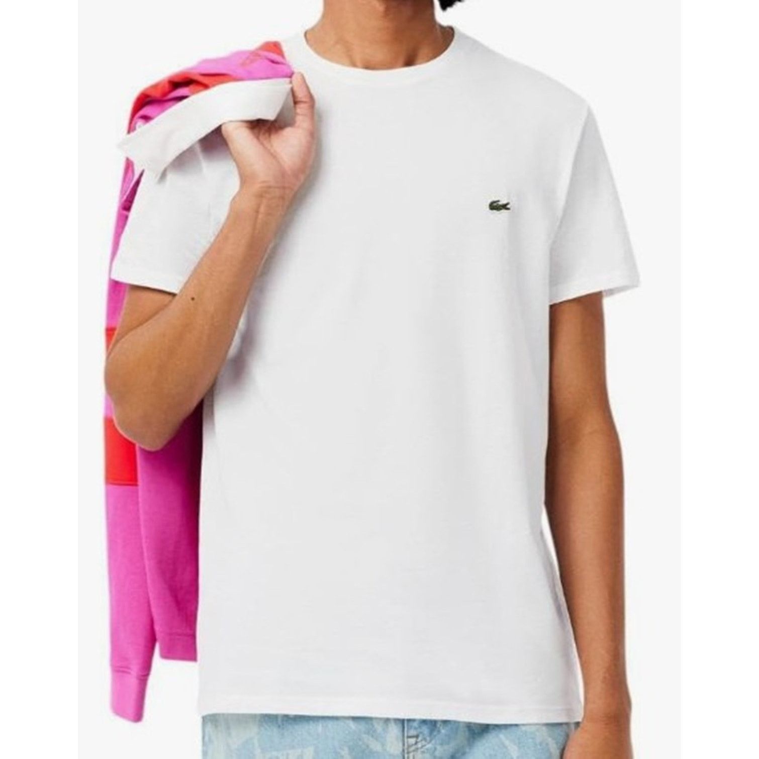 Lacoste Lacoste Men's Cotton Pima Jersey T-Shirt White Small Size US S / EU 44-46 / 1 - 1 Thumbnail