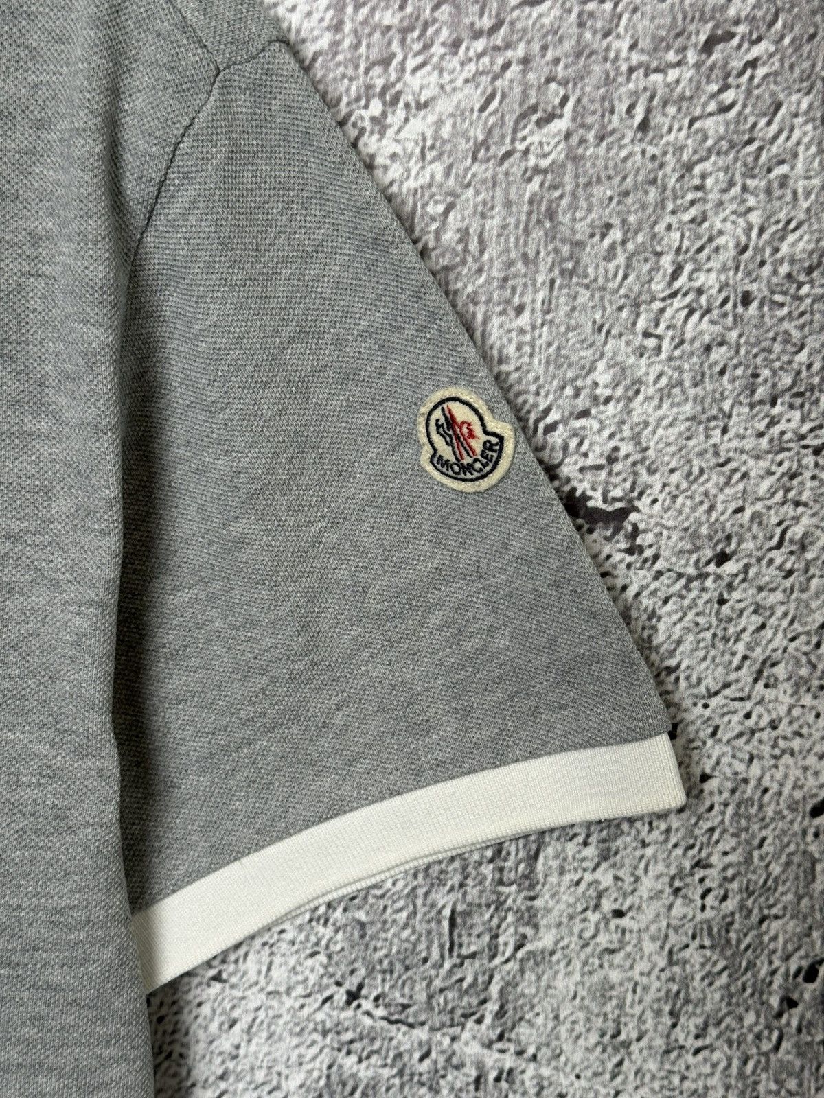 Moncler Moncler Maglia Polo Manica Corta Gray Short Sleeve Shirt Size US XL / EU 56 / 4 - 5 Thumbnail