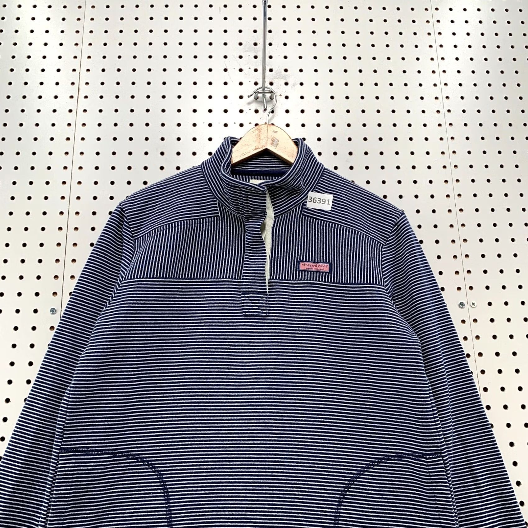 Vineyard Vines Vineyard Vines Sweater Womens Medium Blue White Striped 1/4 Button Size M / US 6-8 / IT 42-44 - 4 Thumbnail
